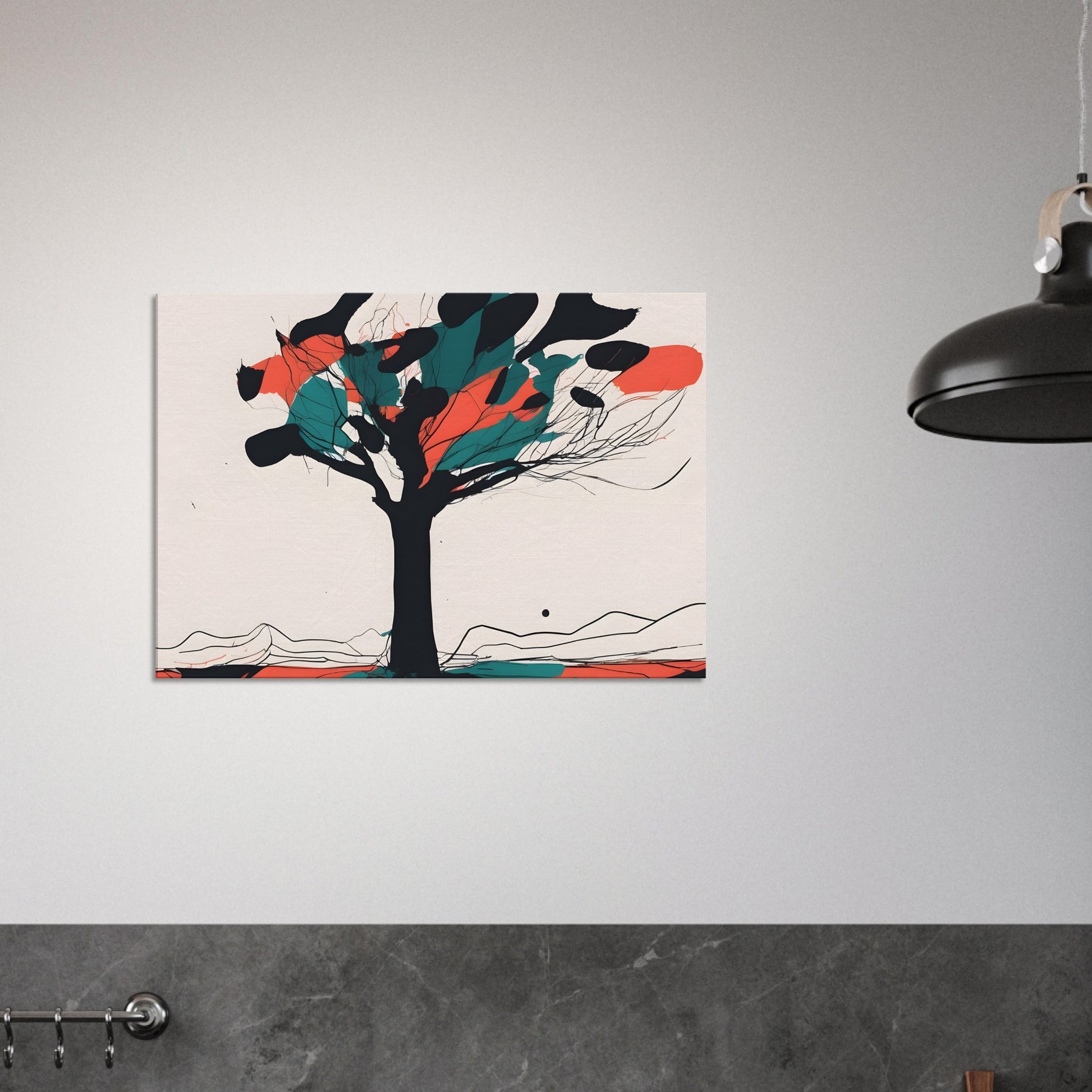 Ethereal Whispers - Bold Minimalist Abstract Tree Art