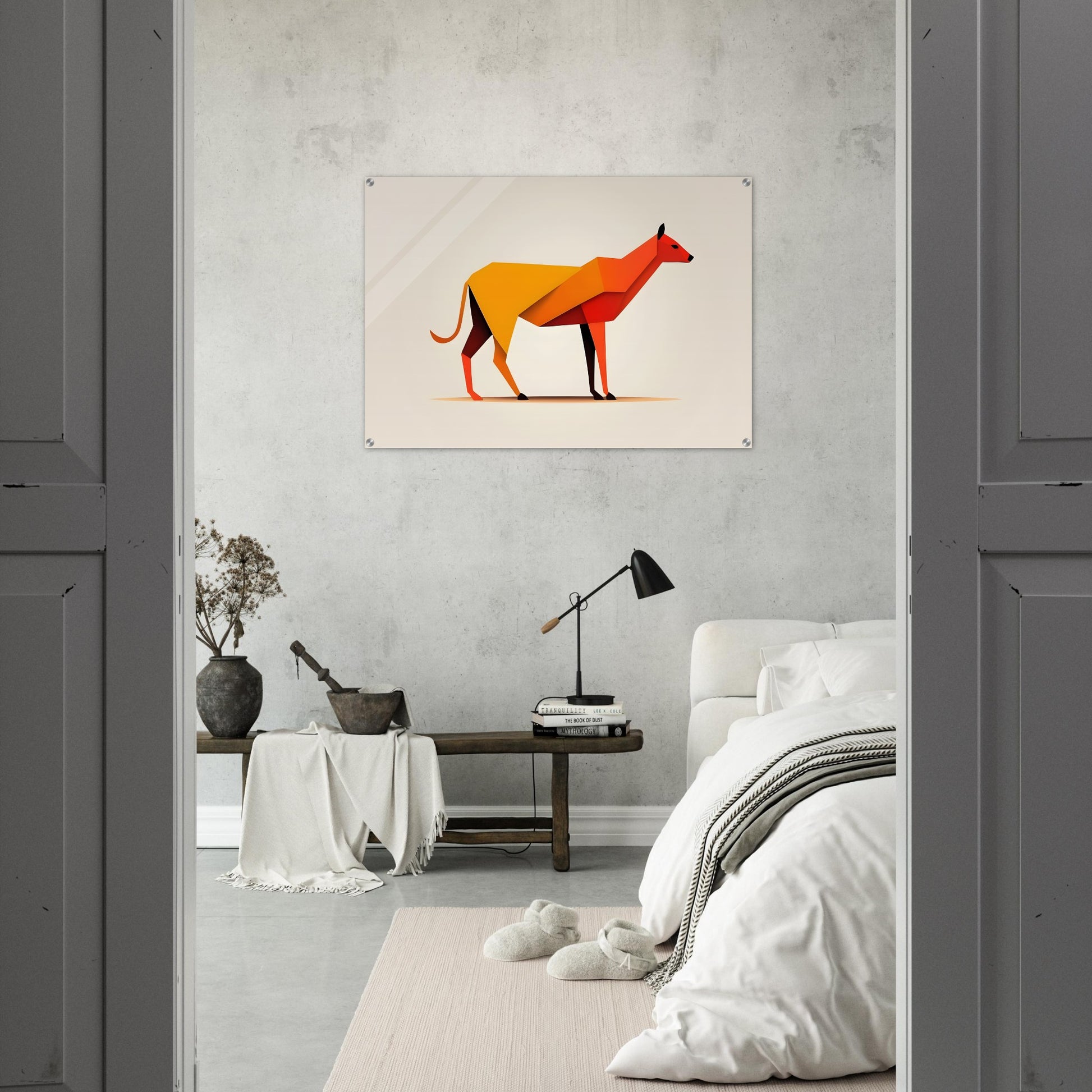 Polygonal Canine - Unique Minimalist Abstract Art Decor