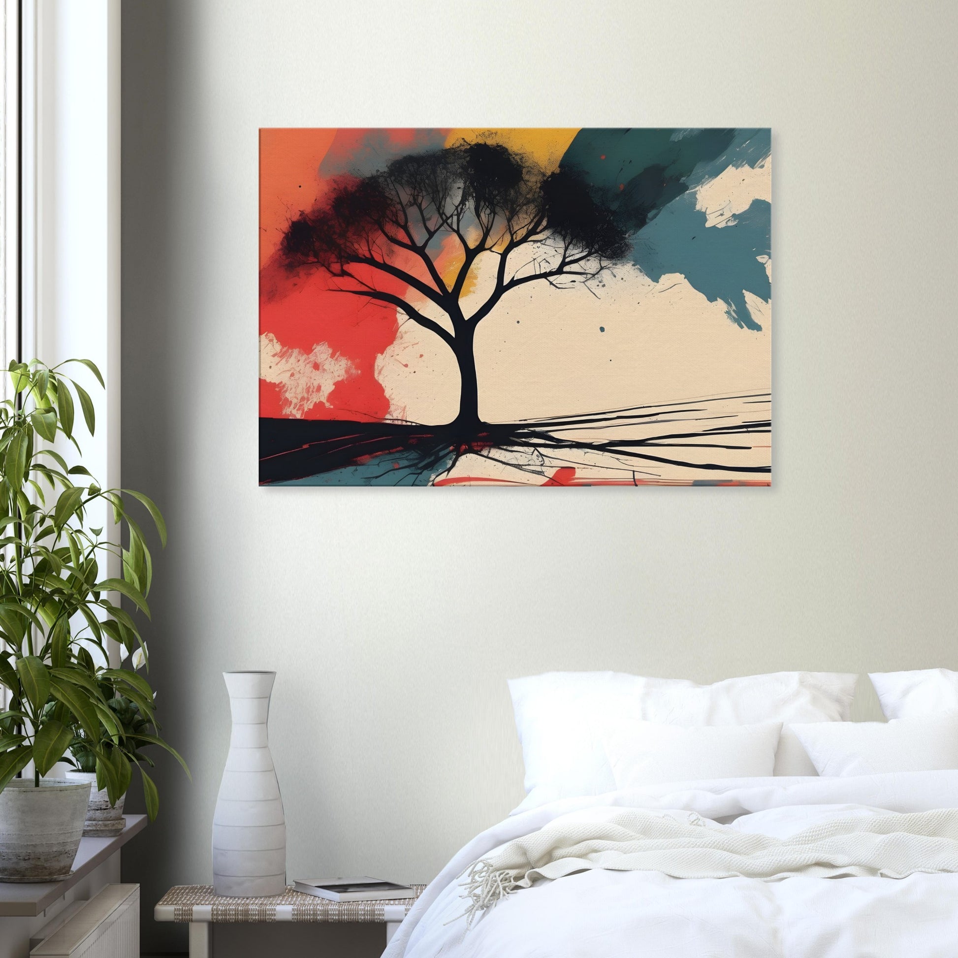 Whimsical Serenity - Modern Tree Abstract Art for Home