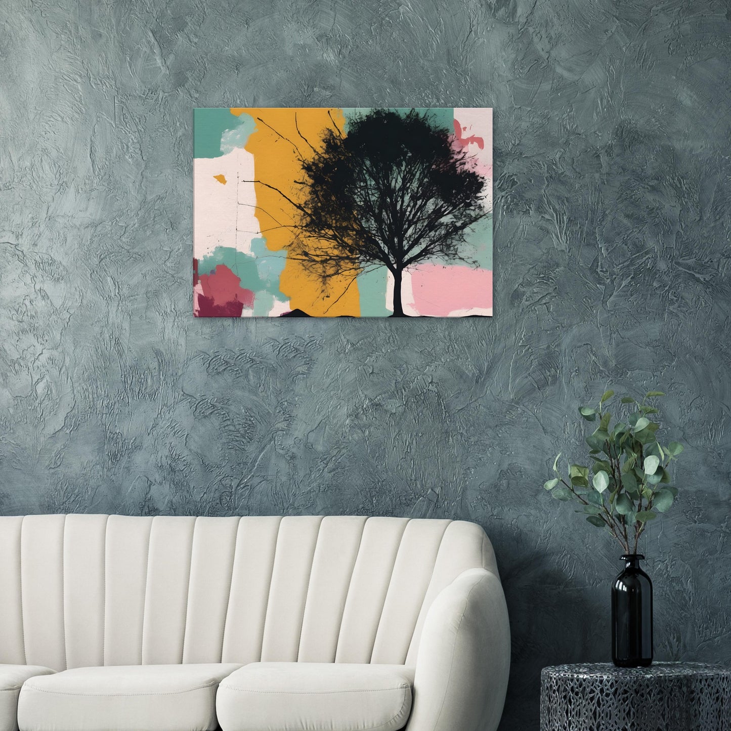 Silhouette Serenity - Minimalist Abstract Canvas Art