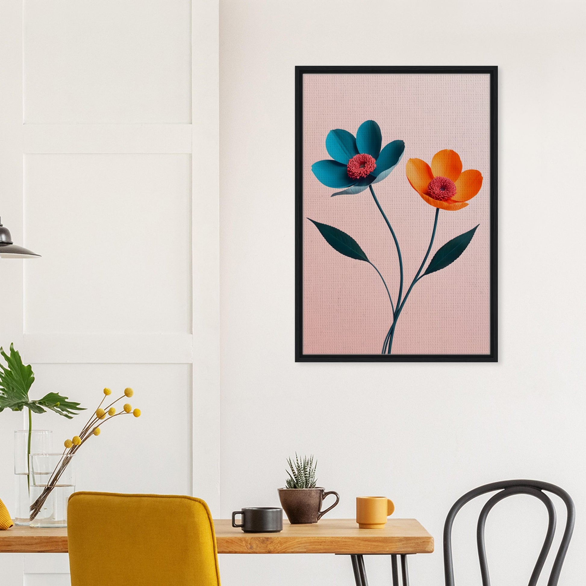 Harmony in Bloom | Stunning Vertical Floral Canvas Art