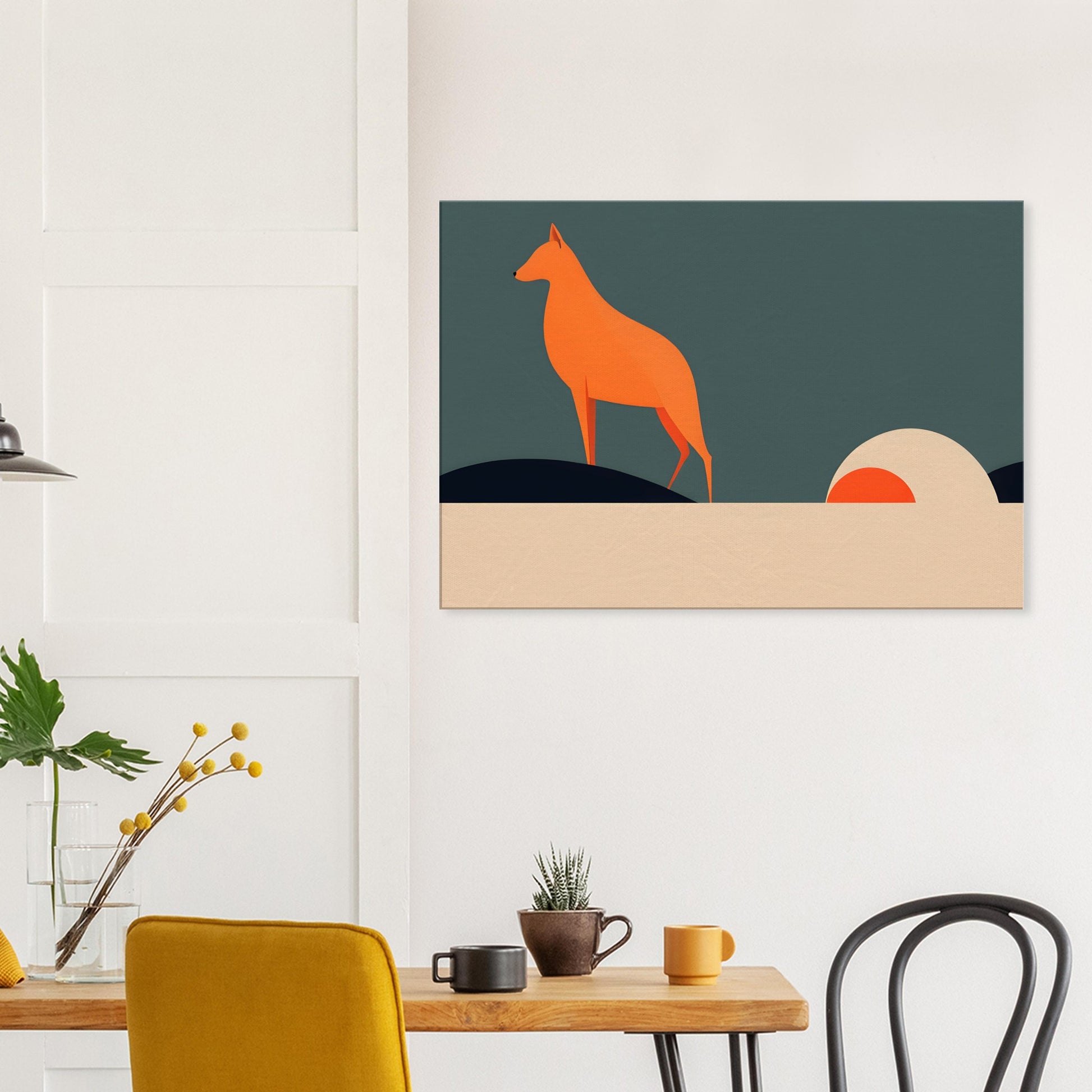 Orange Canine - Minimalist Abstract Wall Art Decor