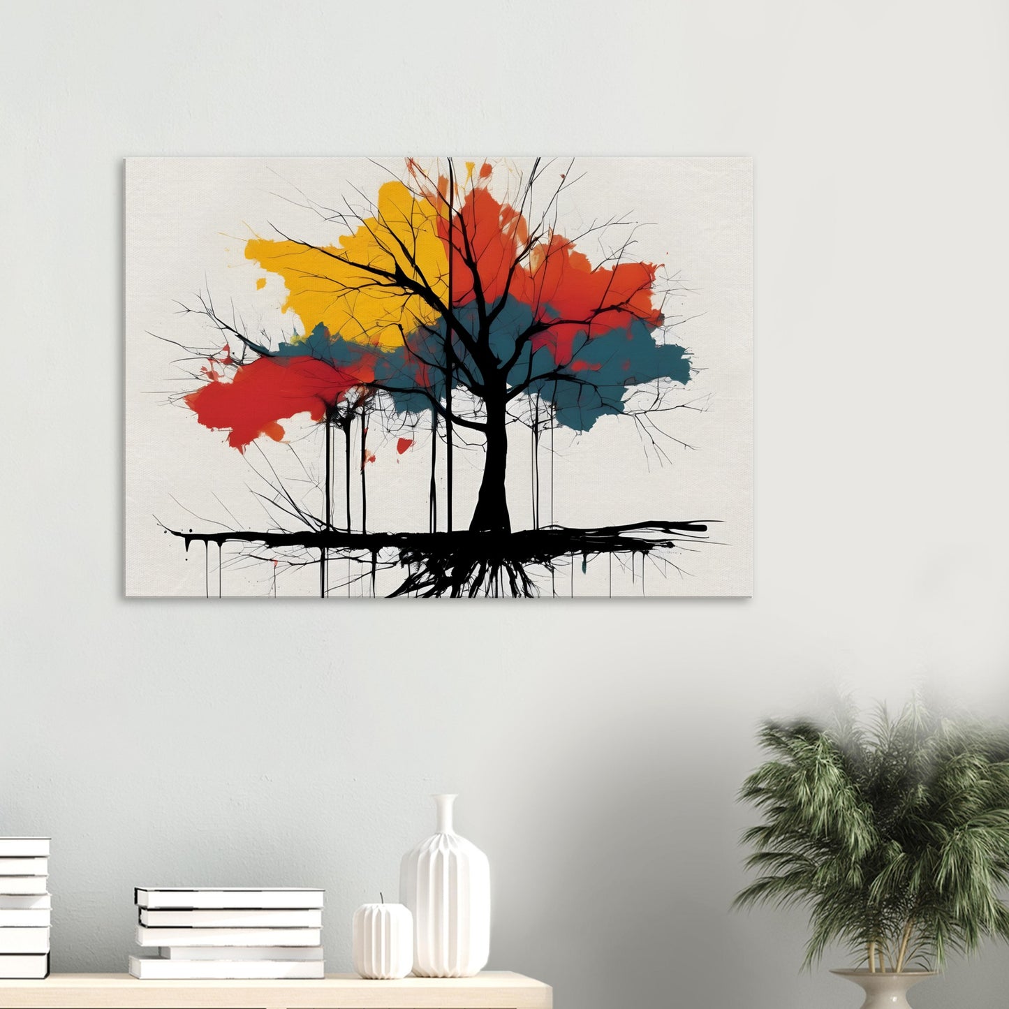 Rebirth Tree Canvas Print - Minimalist Abstract Art