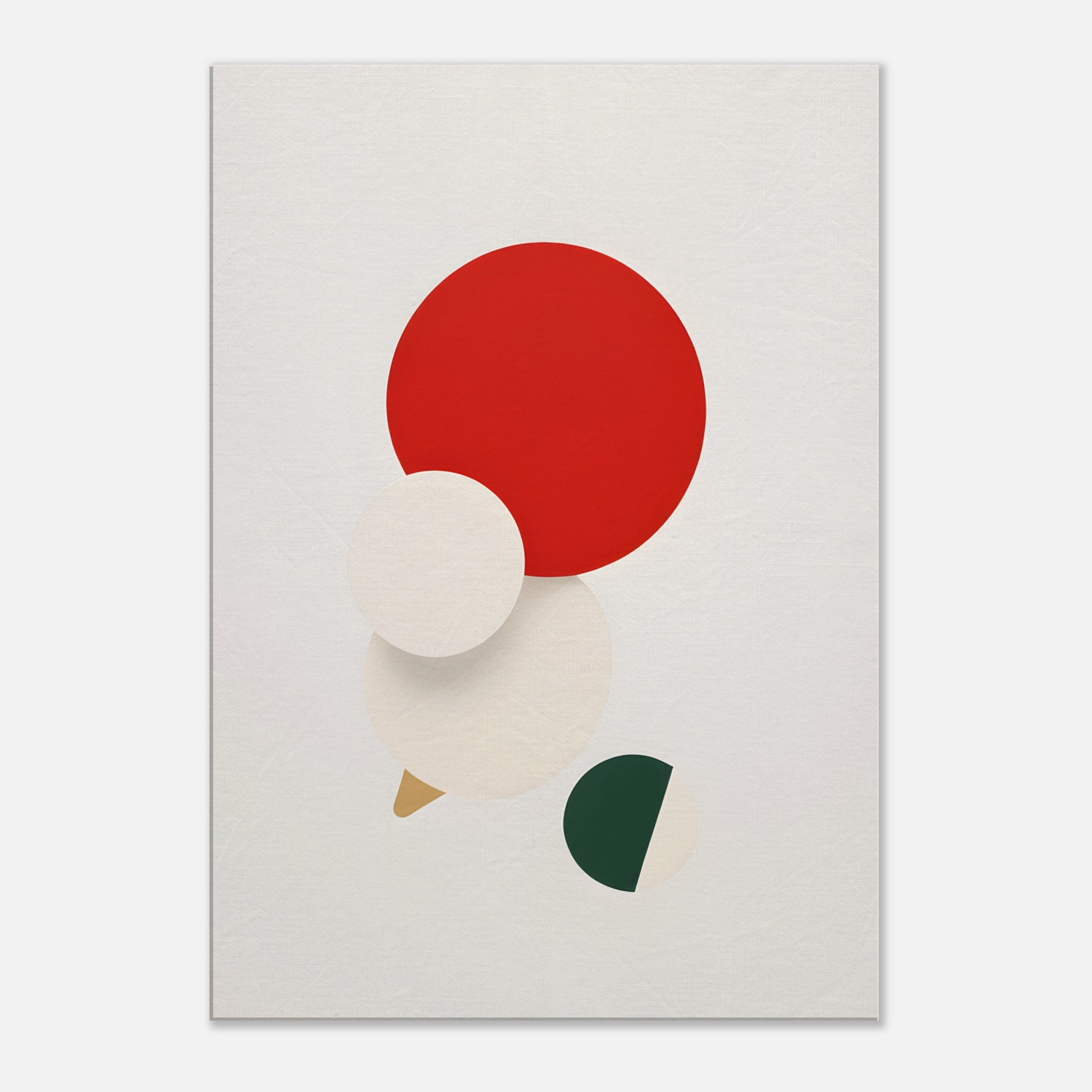 Joyful Harmony - Minimalist Abstract Christmas Art