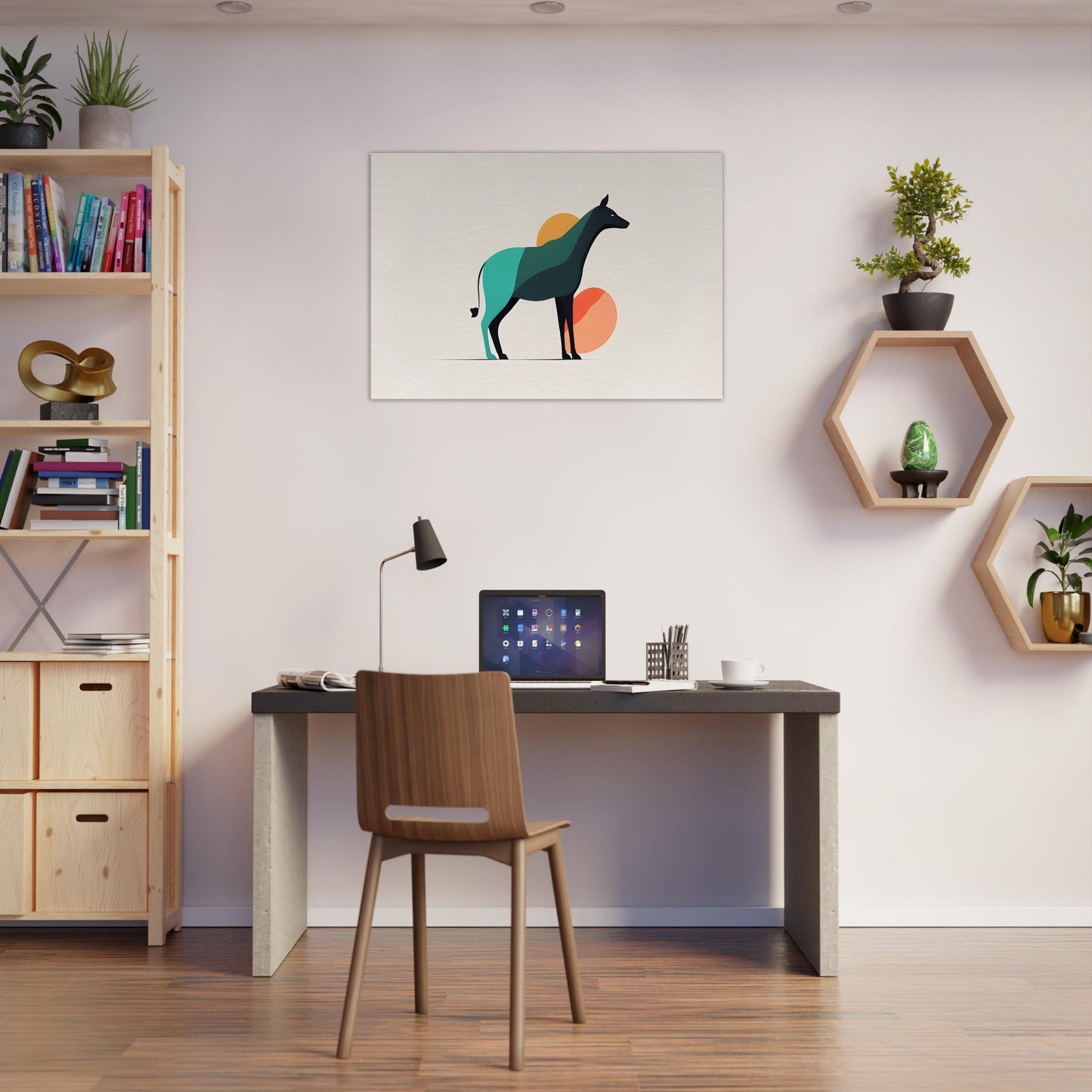 Harmony - Minimalist Abstract Wall Art with Animal Design