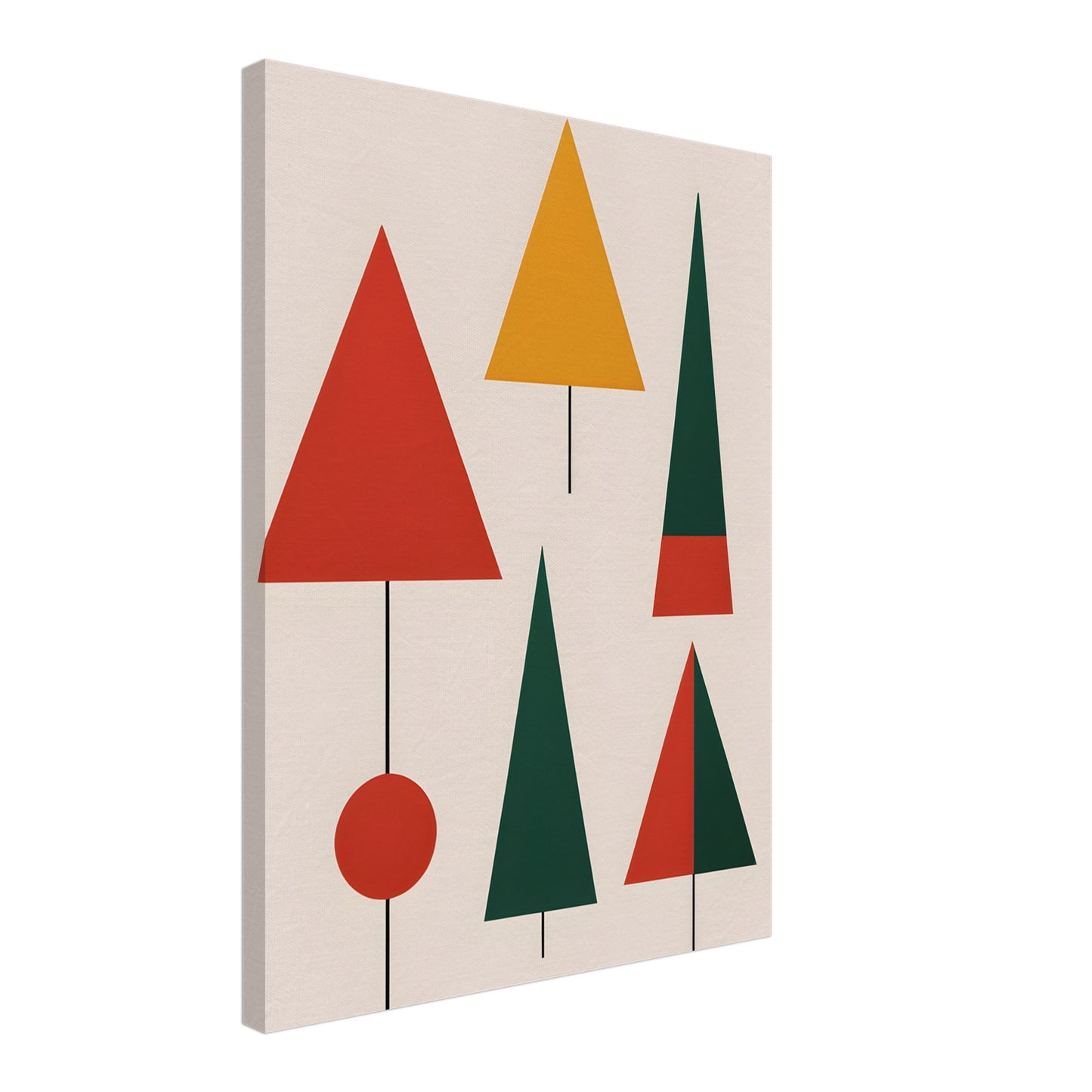 Festive Forest - Minimalist Abstract Christmas Canvas Print