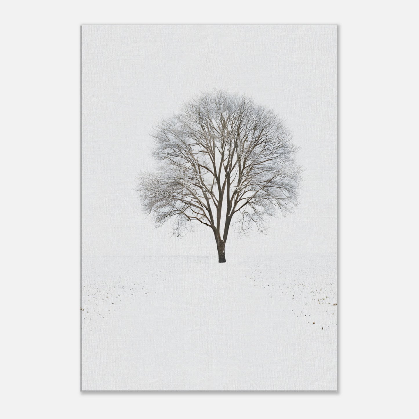 Minimalist Abstract Wall Art of a Winter Tree Landscape