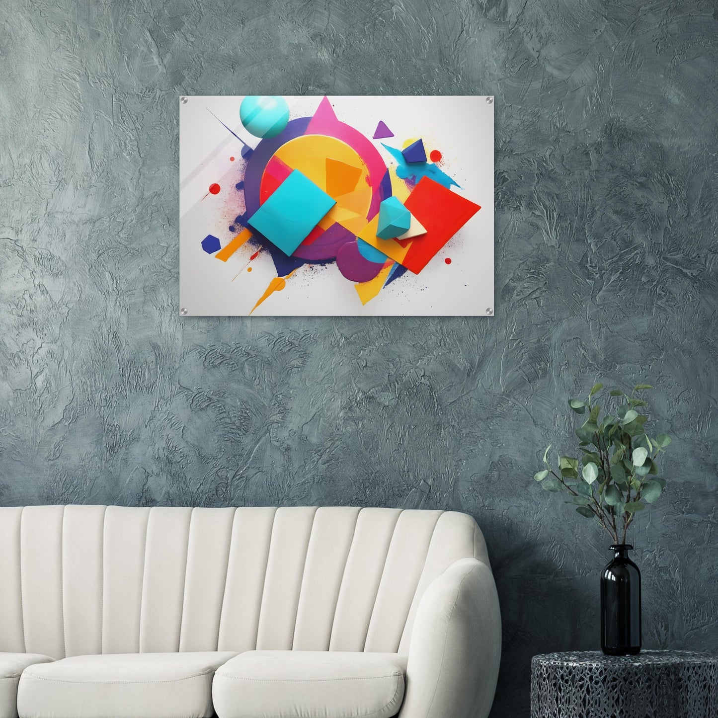 Vibrant Horizontal Minimalist Abstract Acrylic Art Print