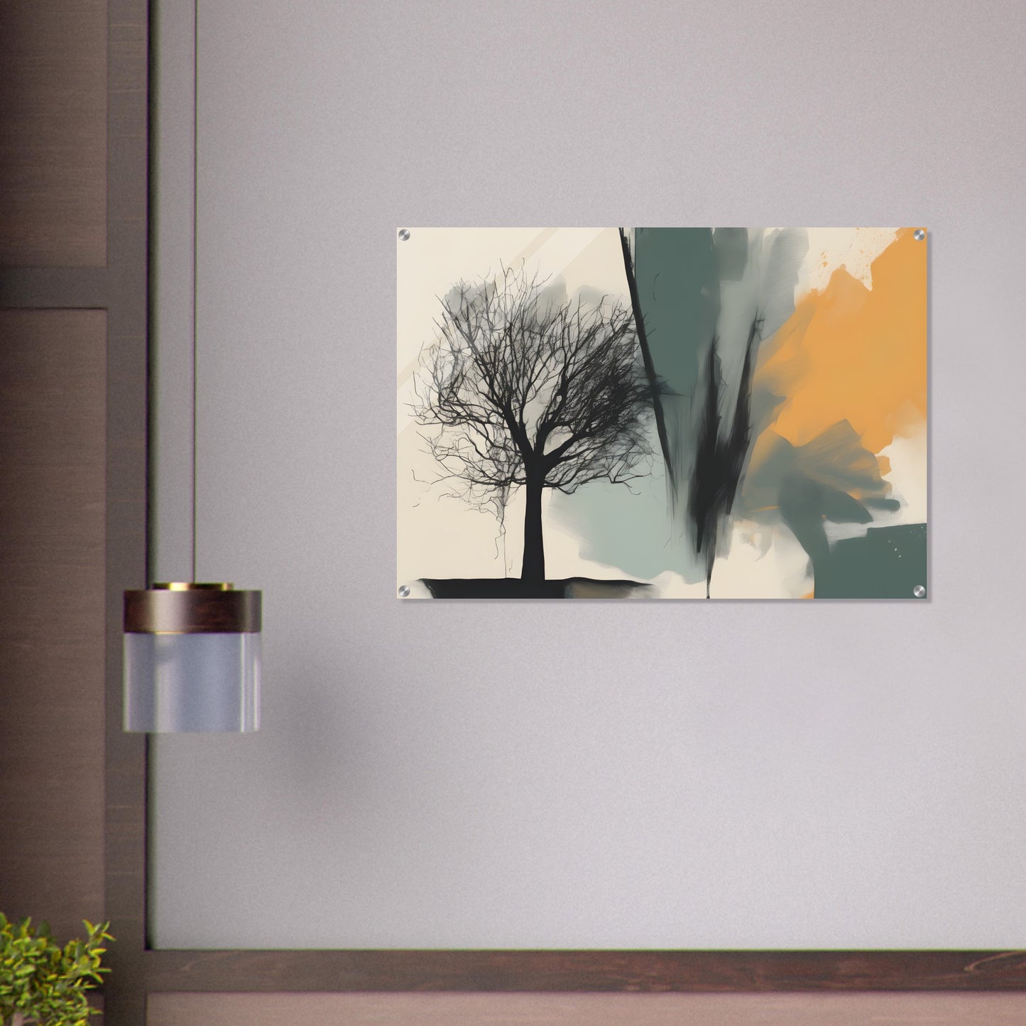 Whimsical Tree - Minimalist Abstract Acrylic Print for Home Decor