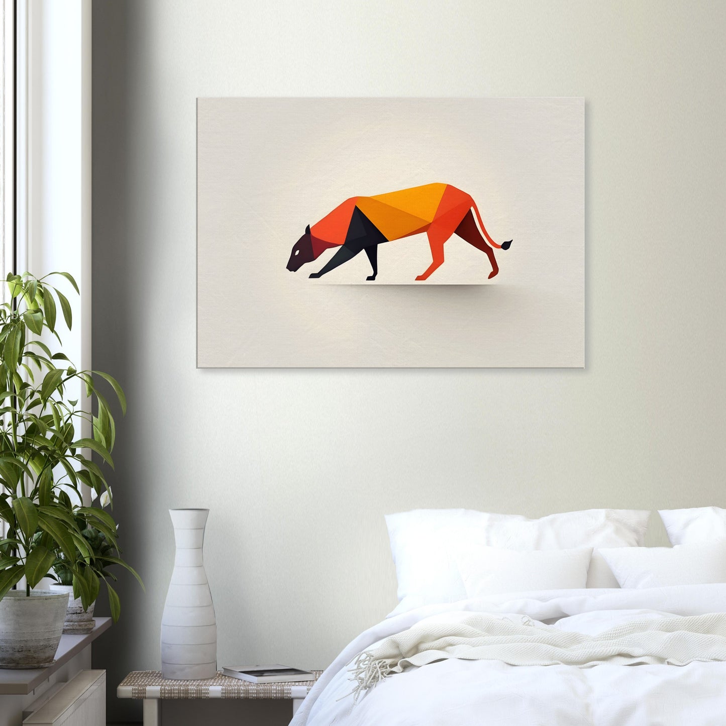 Geometric Elegance - Captivating Abstract Canine Art