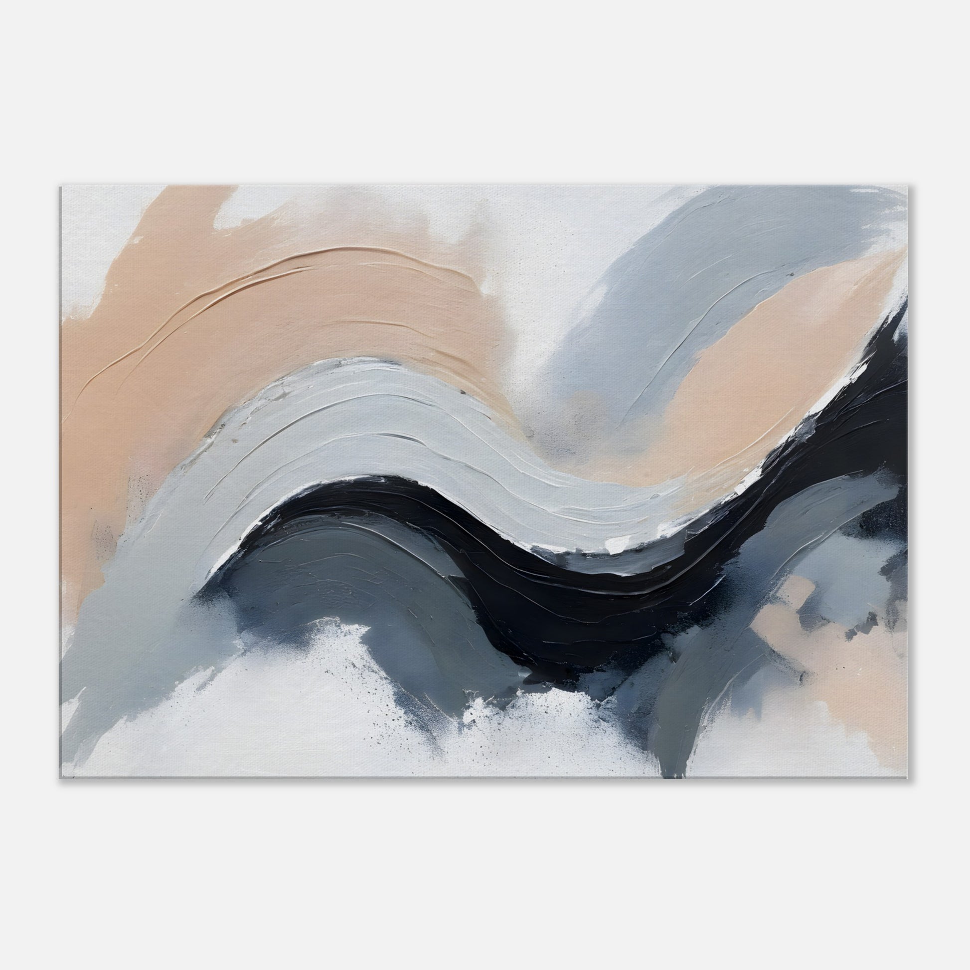 Serene Flowforms: Abstract Minimalist Canvas Art