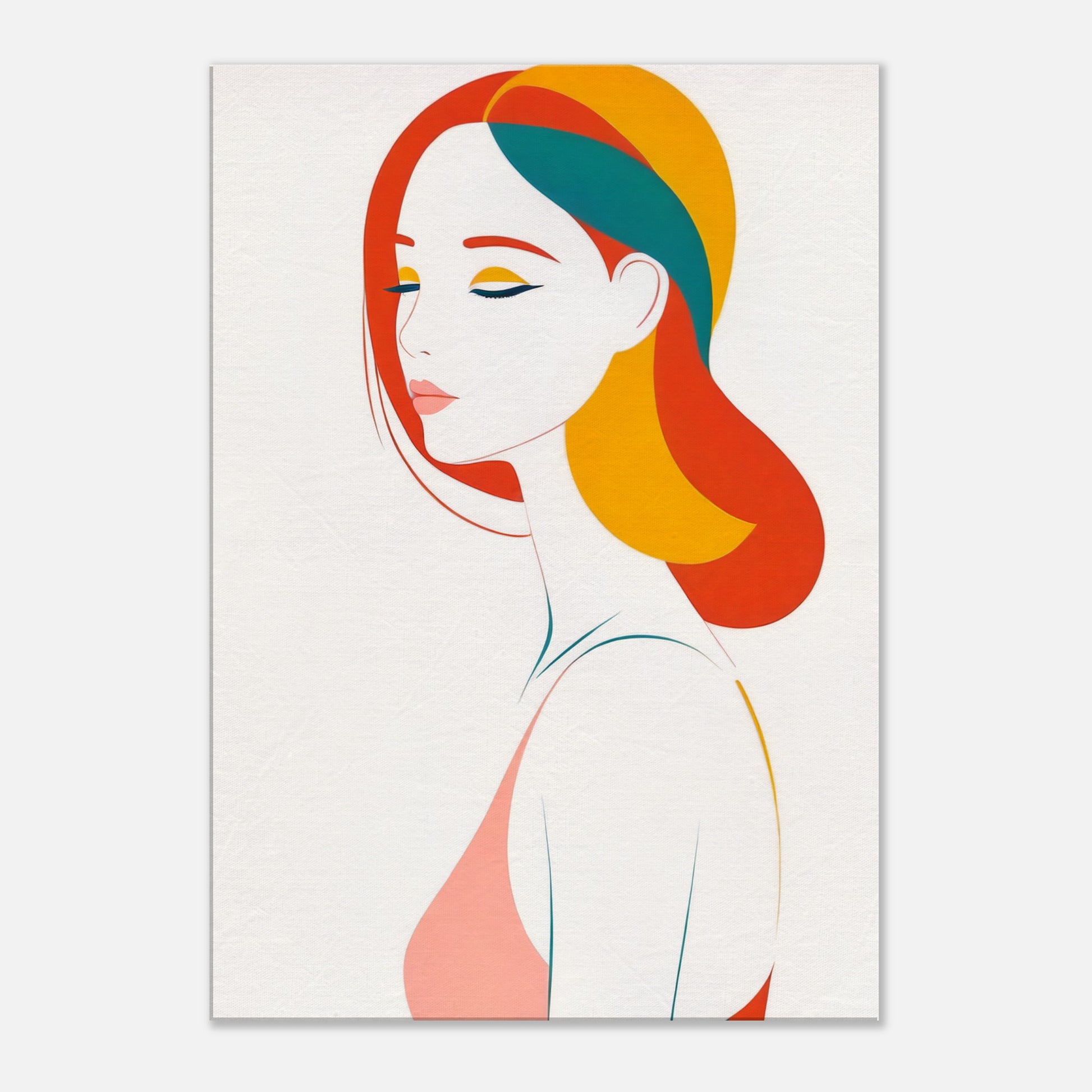 Radiance - Minimalist Abstract Portrait Art