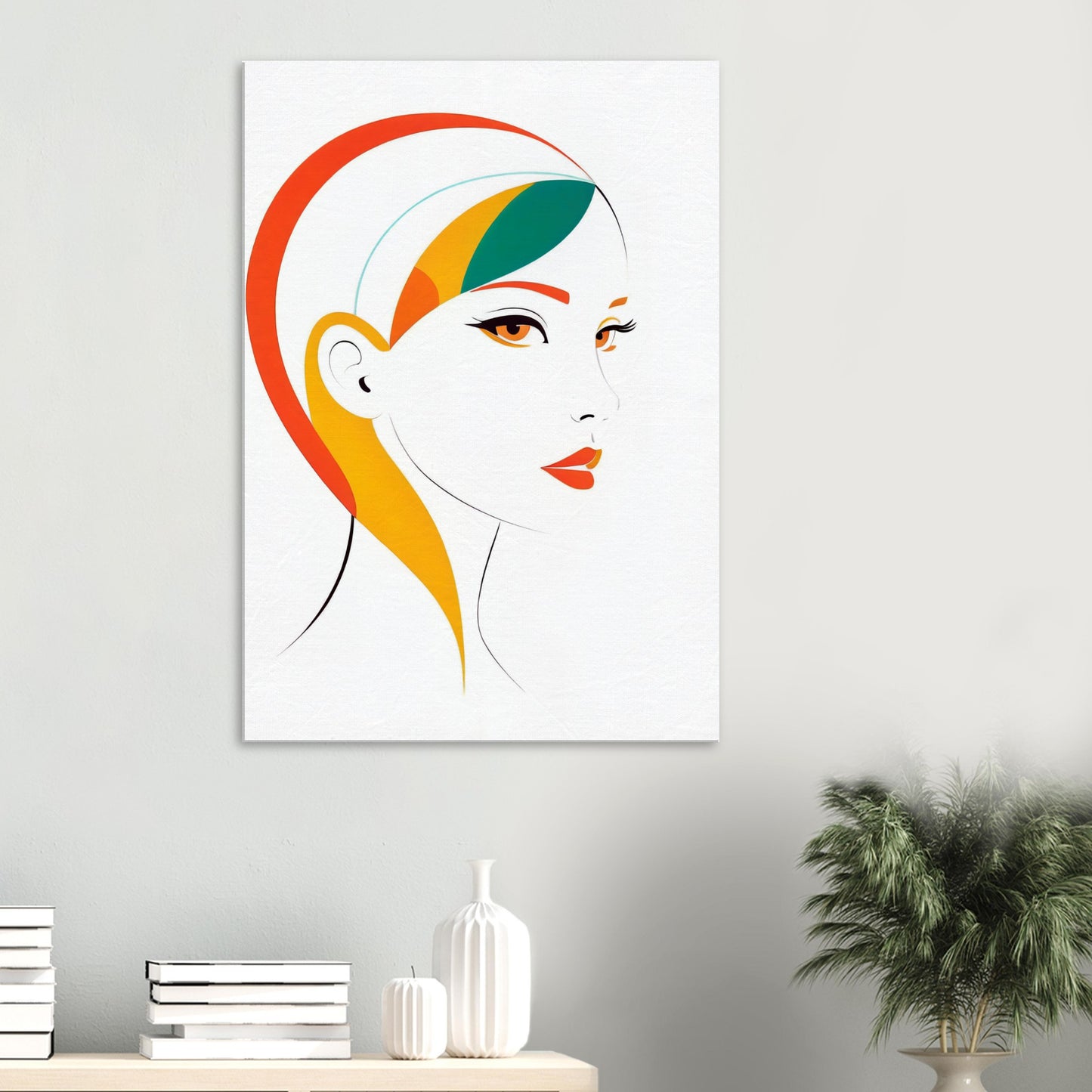 Elegance Unveiled - Minimalist Abstract Female Portrait