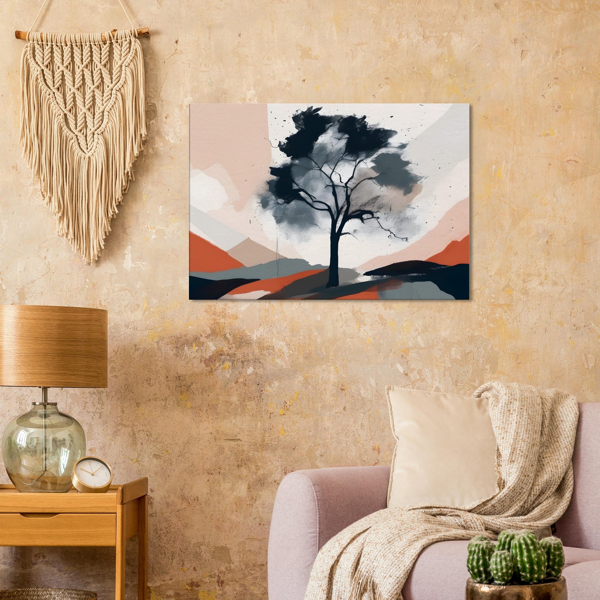 Silhouette Serenity - Minimalist Abstract Tree Art Print