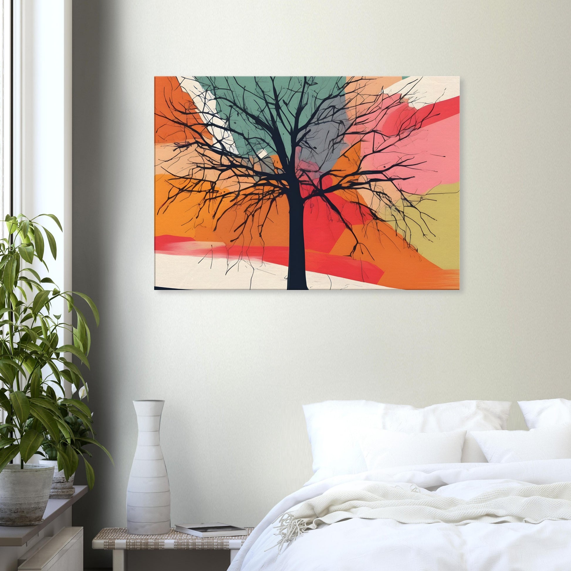 Ethereal Tree Silhouette - Minimalist Abstract Art for Modern Spaces