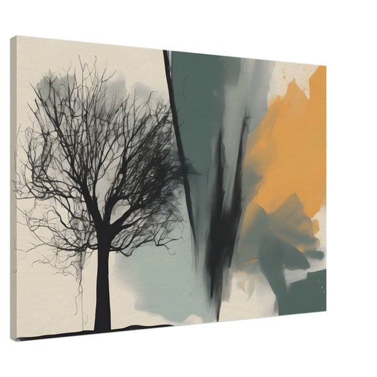 Solitude - Minimalist Abstract Tree Canvas Print