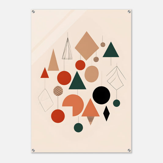 Festive Geometry - Elegant Minimalist Christmas Artwork