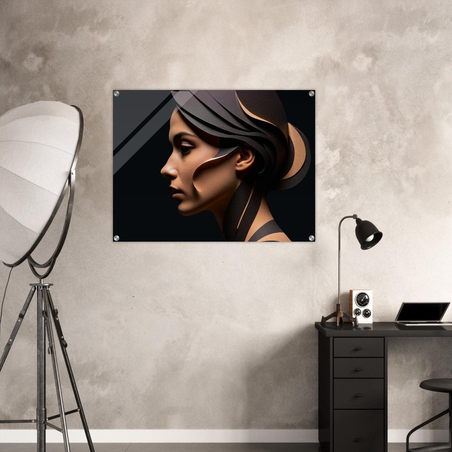 Acrylic print, plexiglass, wall art,Layers of Perception 1 - Paper Realms Collection