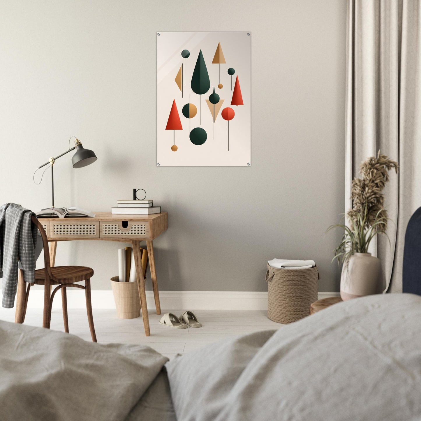 Whimsical Trees - Minimalist Abstract Christmas Artwork Perfect for Modern Spaces