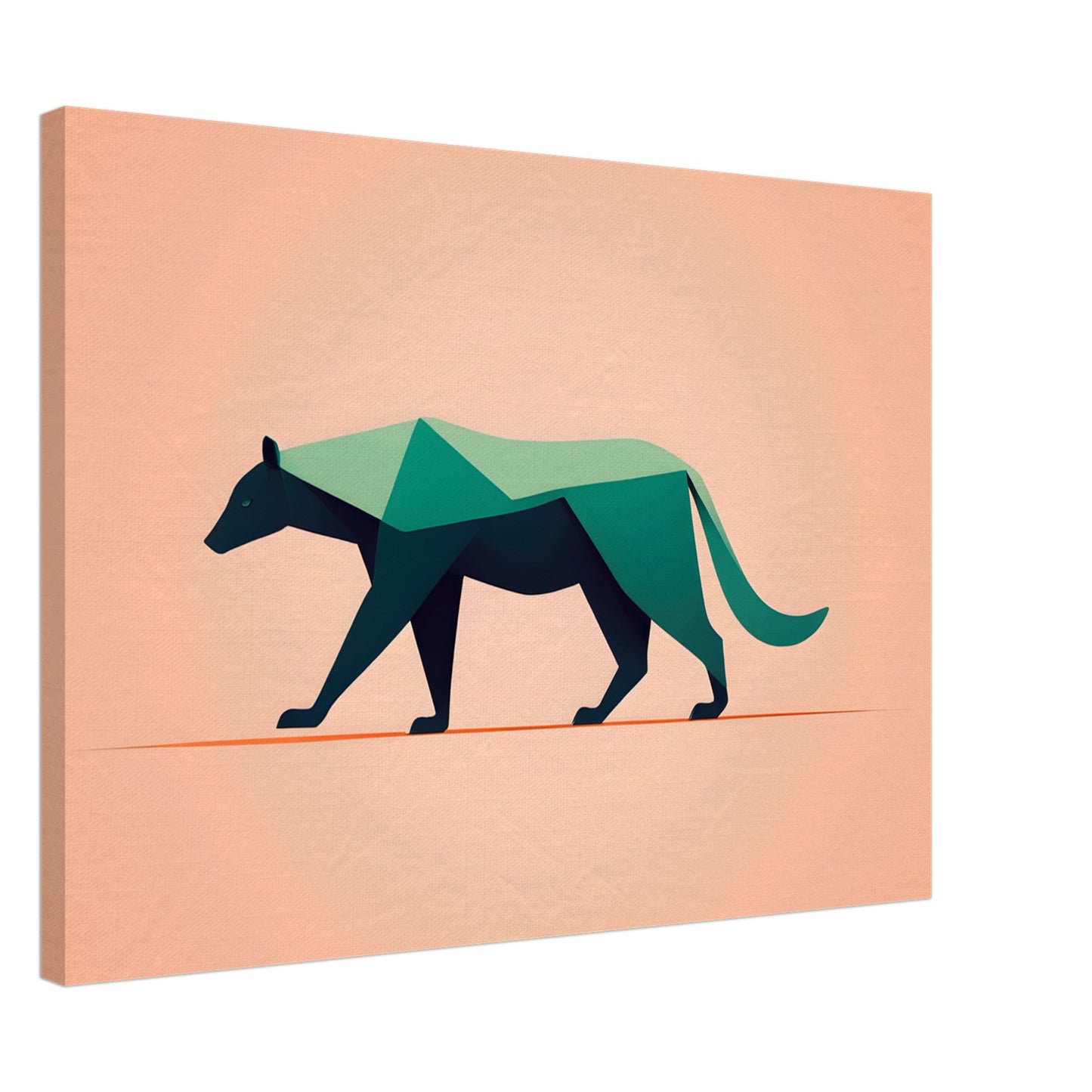 Bear Silhouette - Minimalist Abstract Canvas Art for Home