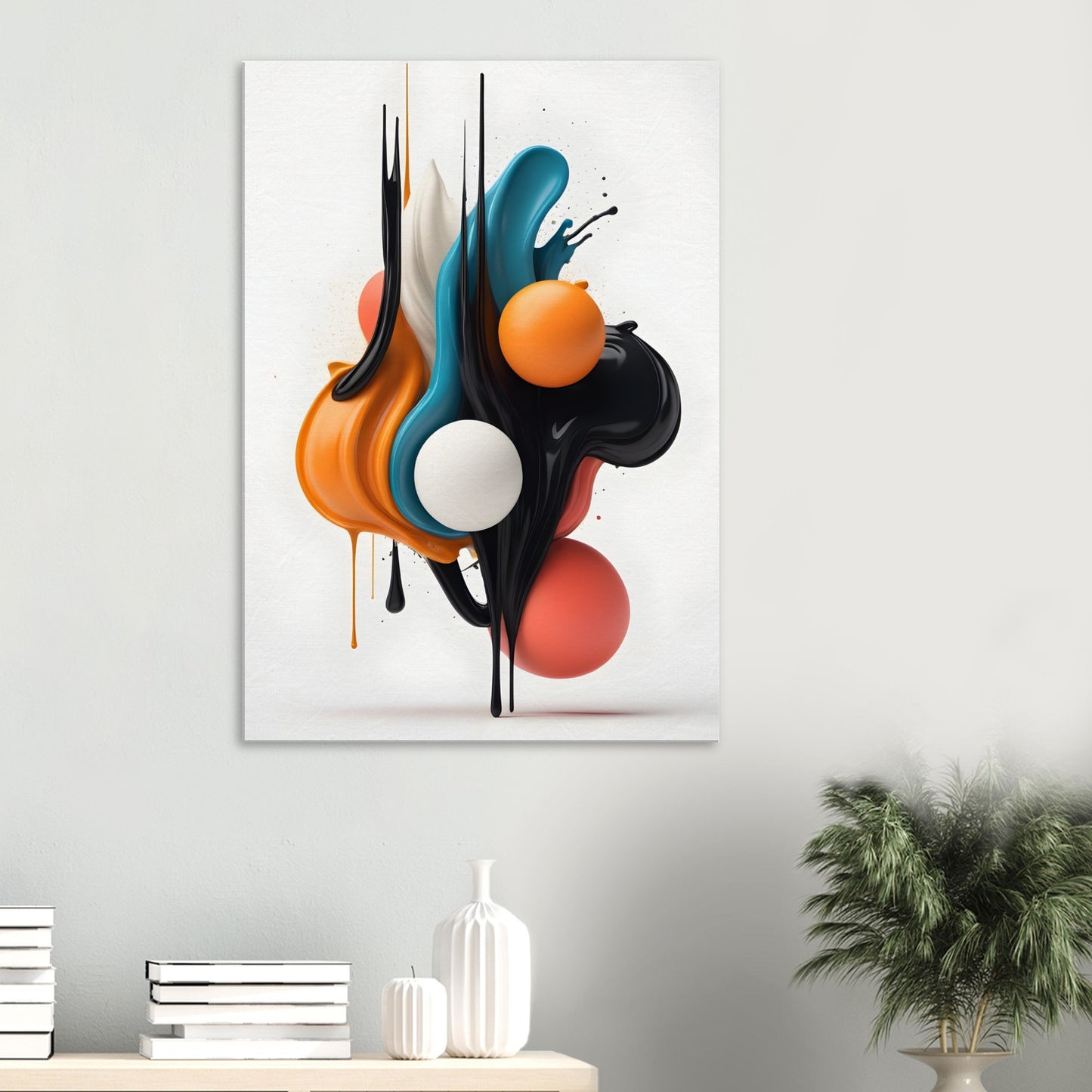 Vibrant Minimalist Abstract Canvas Print Art