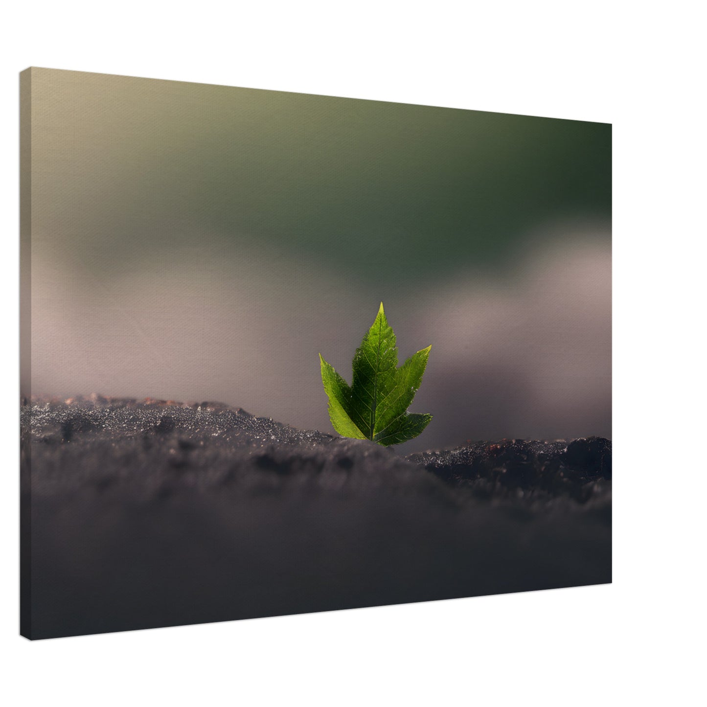 Minimalist Abstract Wall Art - Serene Green Growth for Home Décor