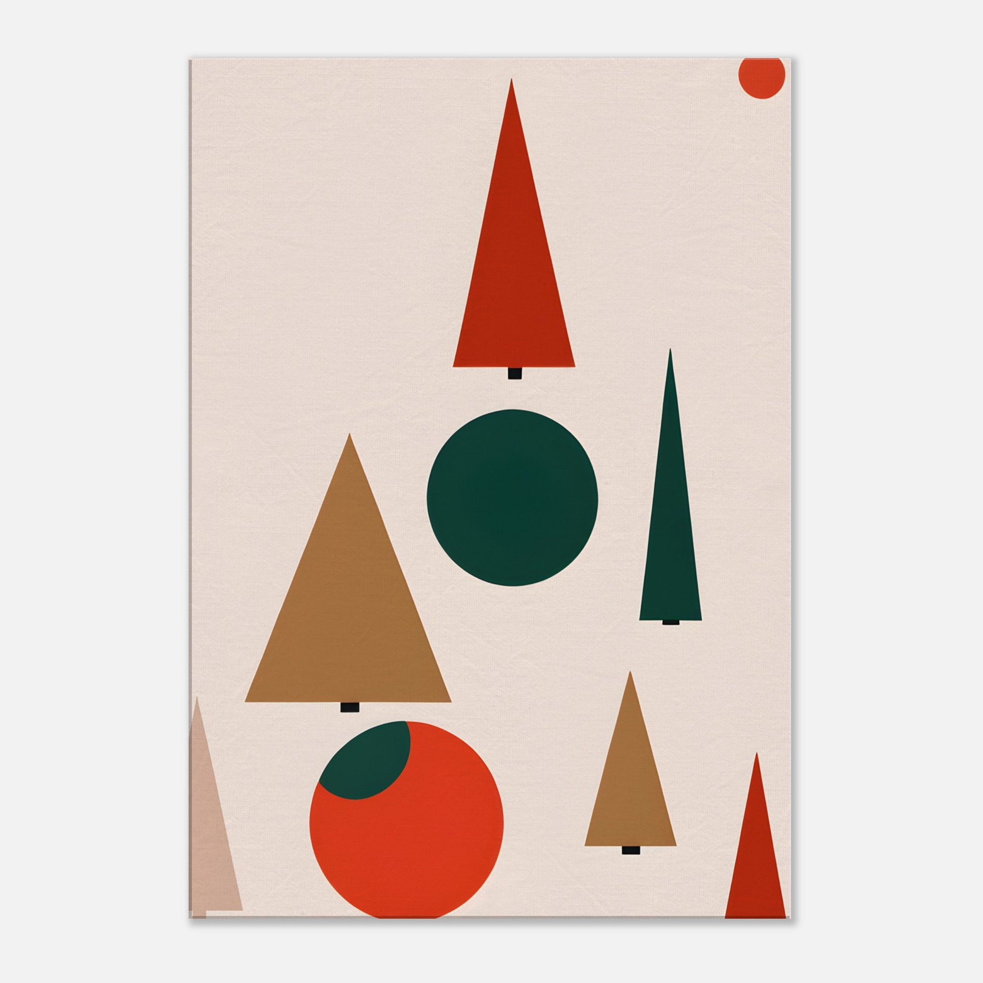 Decorative Christmas Trees - Minimalist Abstract Canvas Art