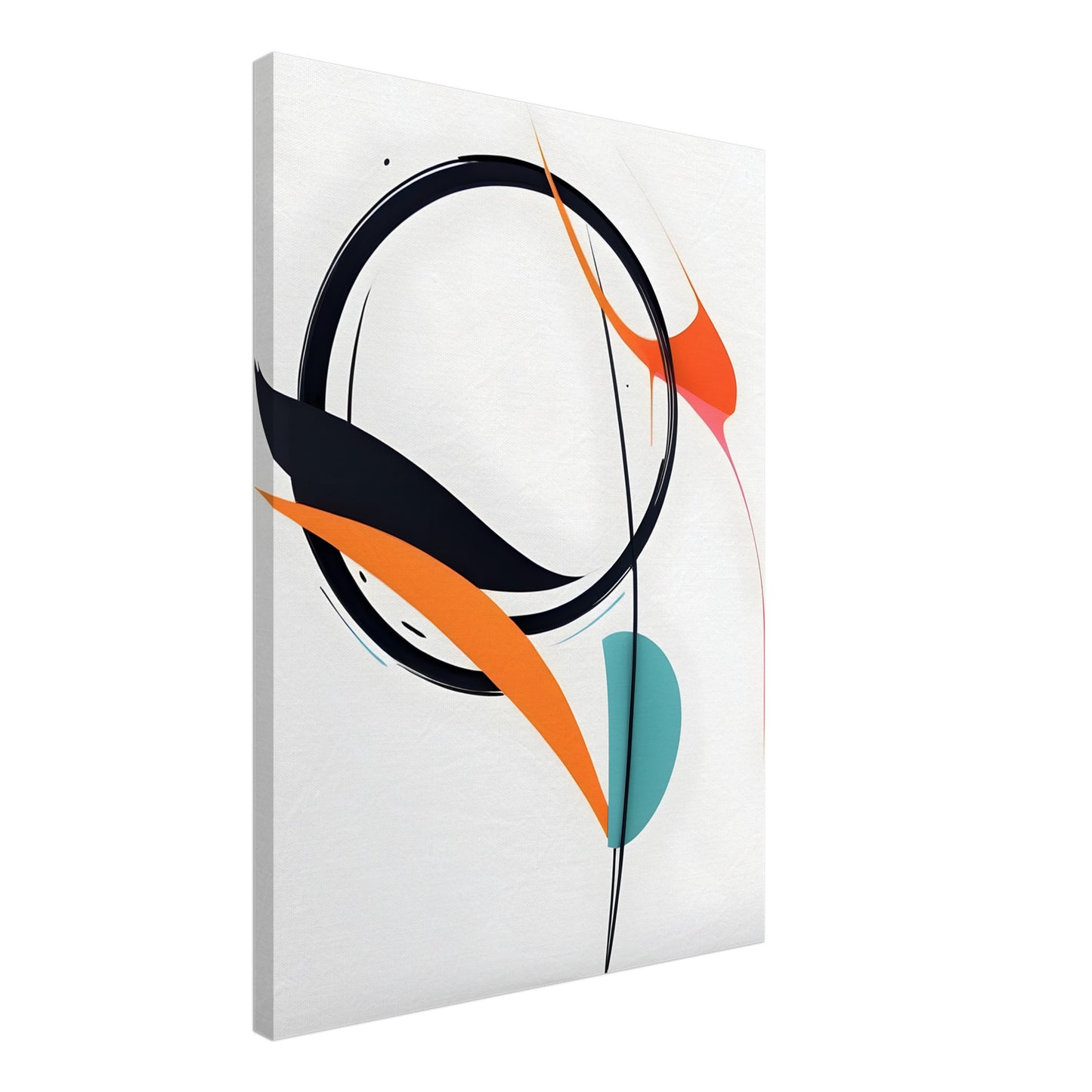 Minimalist Abstract Canvas Print with Dynamic Color Flow