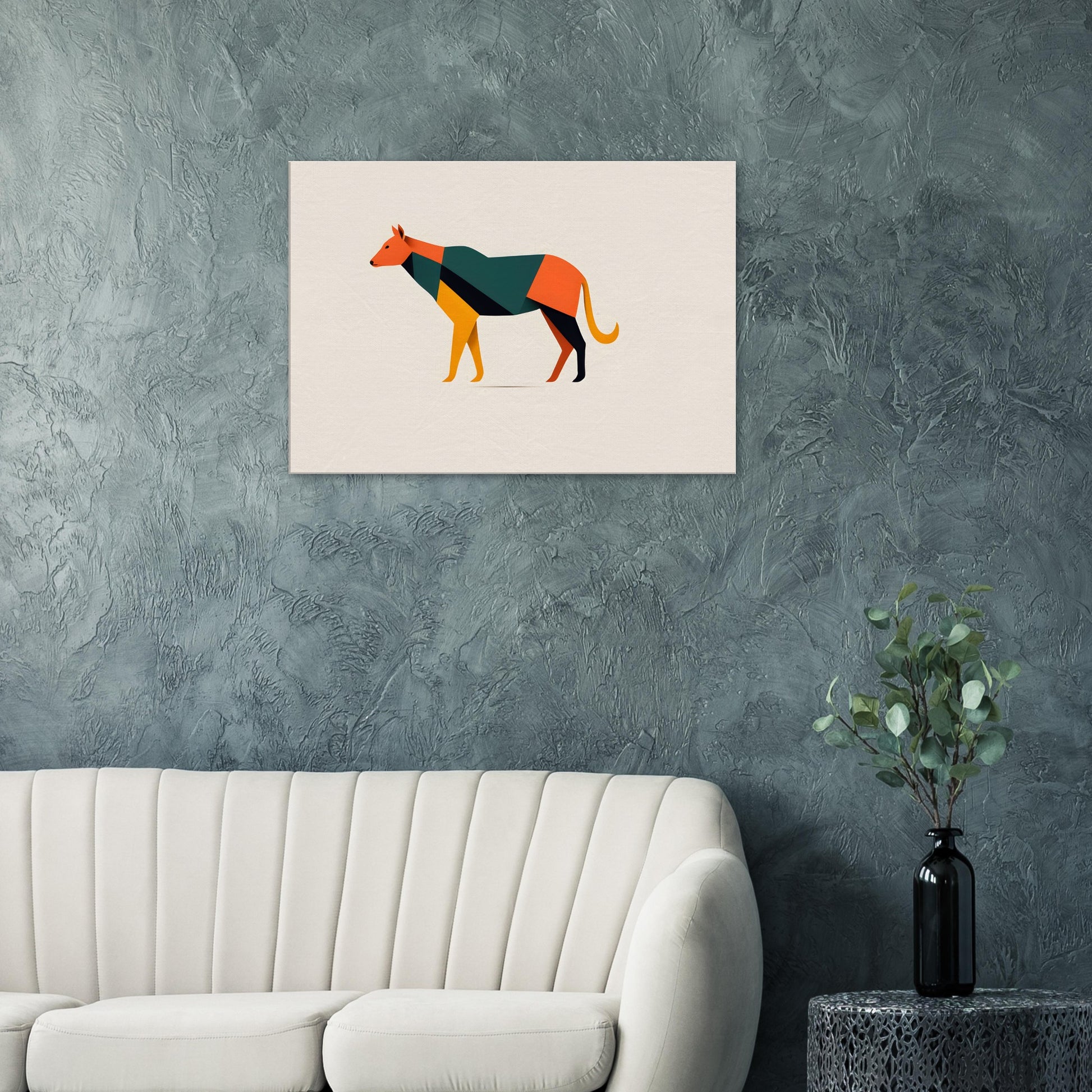 Colorful Canine - Minimalist Abstract Wall Art