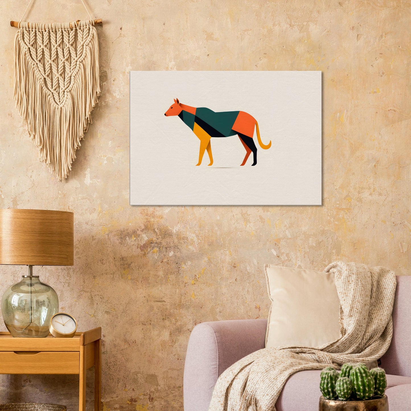 Colorful Canine - Minimalist Abstract Wall Art