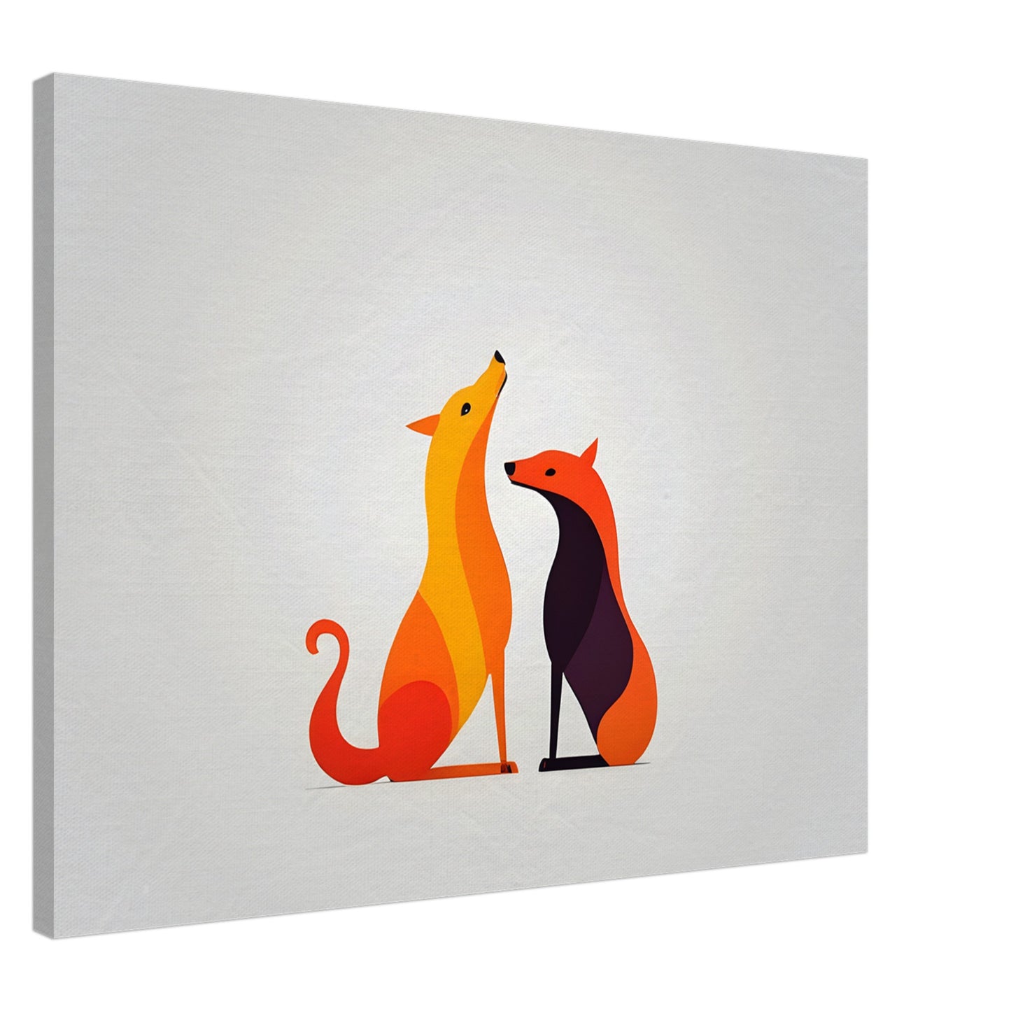 Harmony - Minimalist Abstract Canine Canvas Art