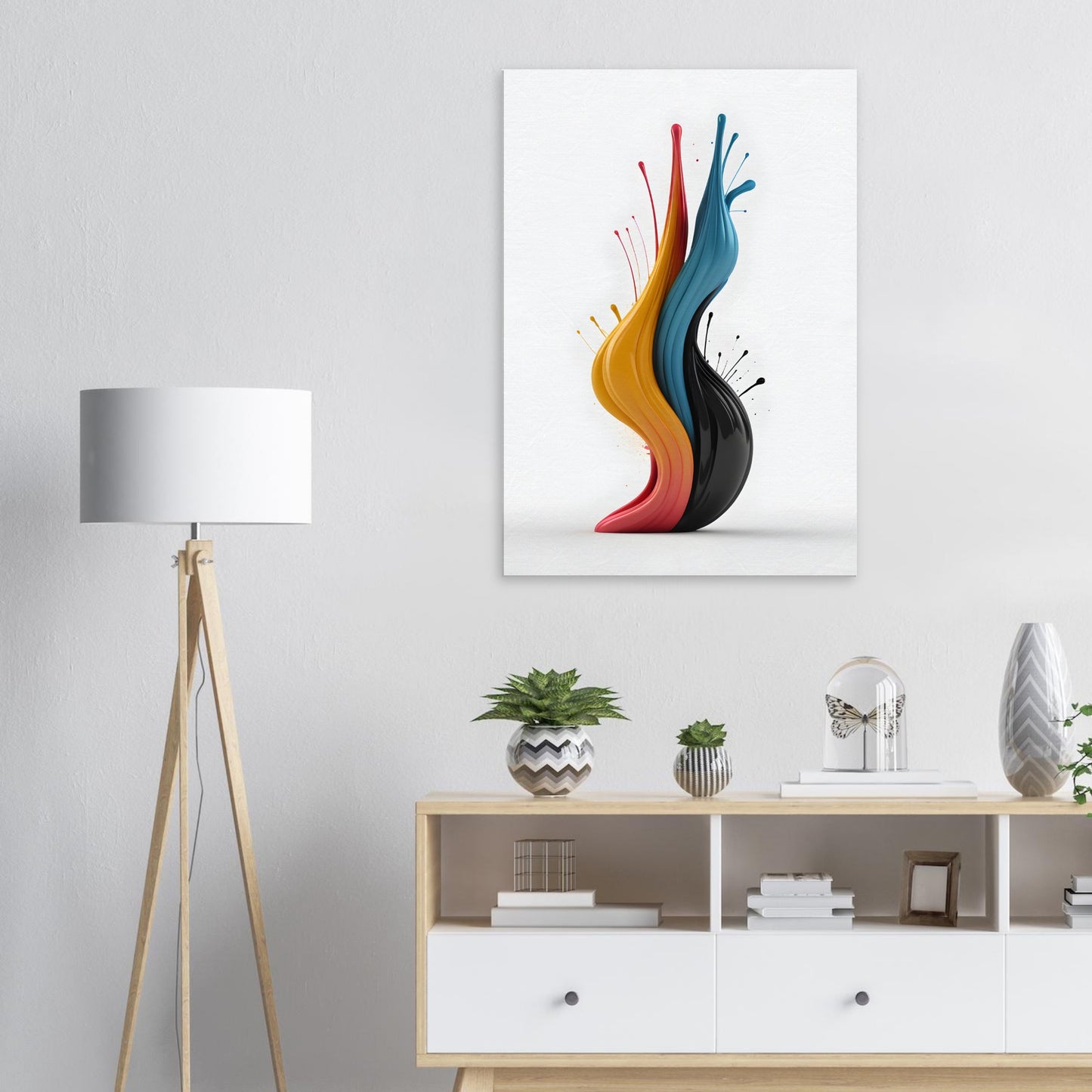 Vibrant Minimalist Abstract Canvas Print for Modern Spaces