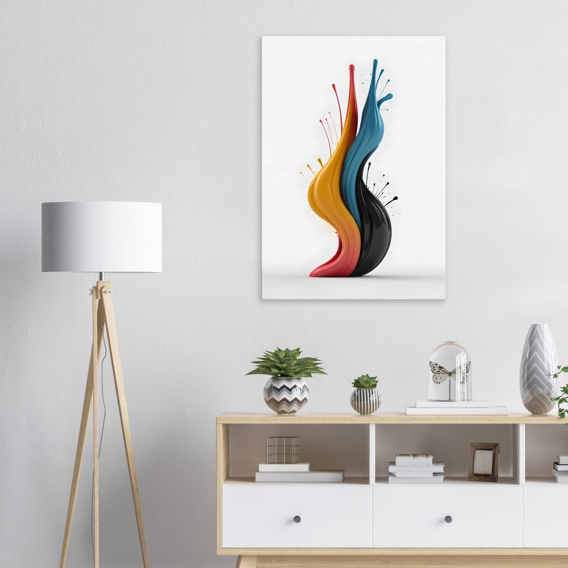 Vibrant Minimalist Abstract Canvas Print for Modern Spaces