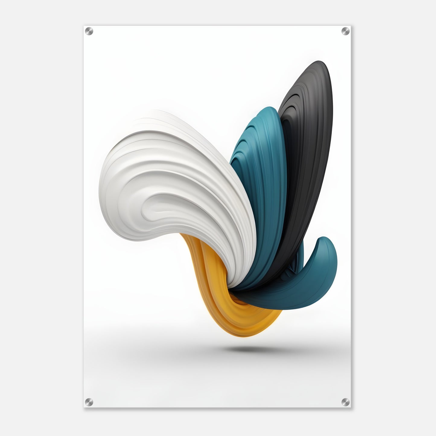 Minimalist Abstract Acrylic Print: Fluid Art for Modern Spaces