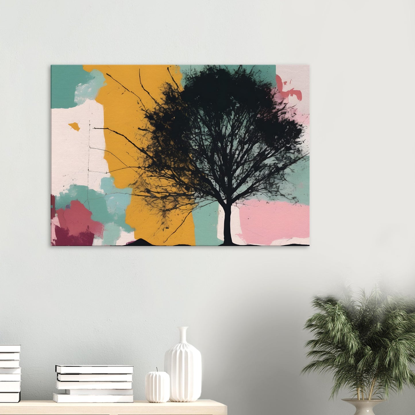 Silhouette Serenity - Minimalist Abstract Canvas Art