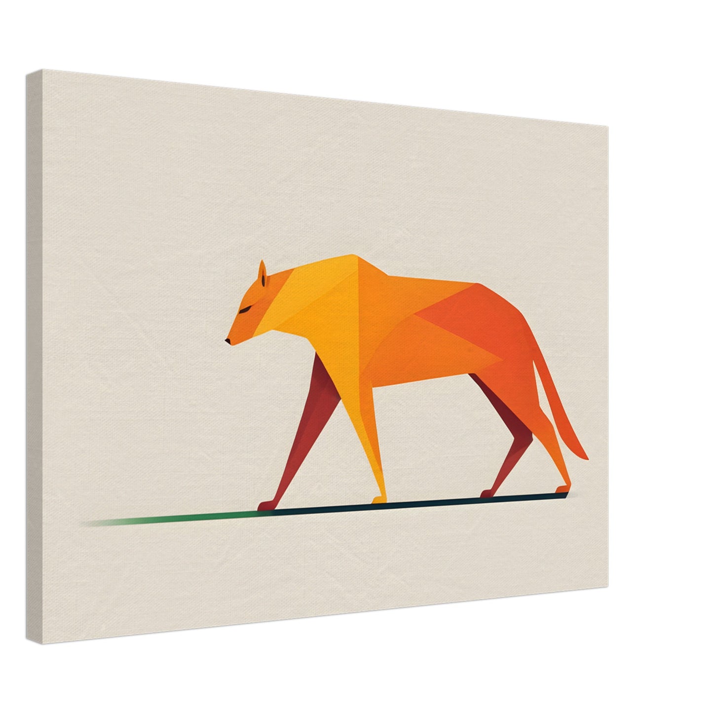 Prismatic Fox - Minimalist Abstract Wall Art