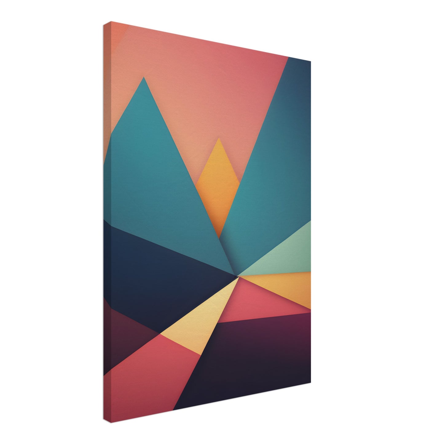 Peaks of Serenity: Beautiful Geometric Canvas Wall Art