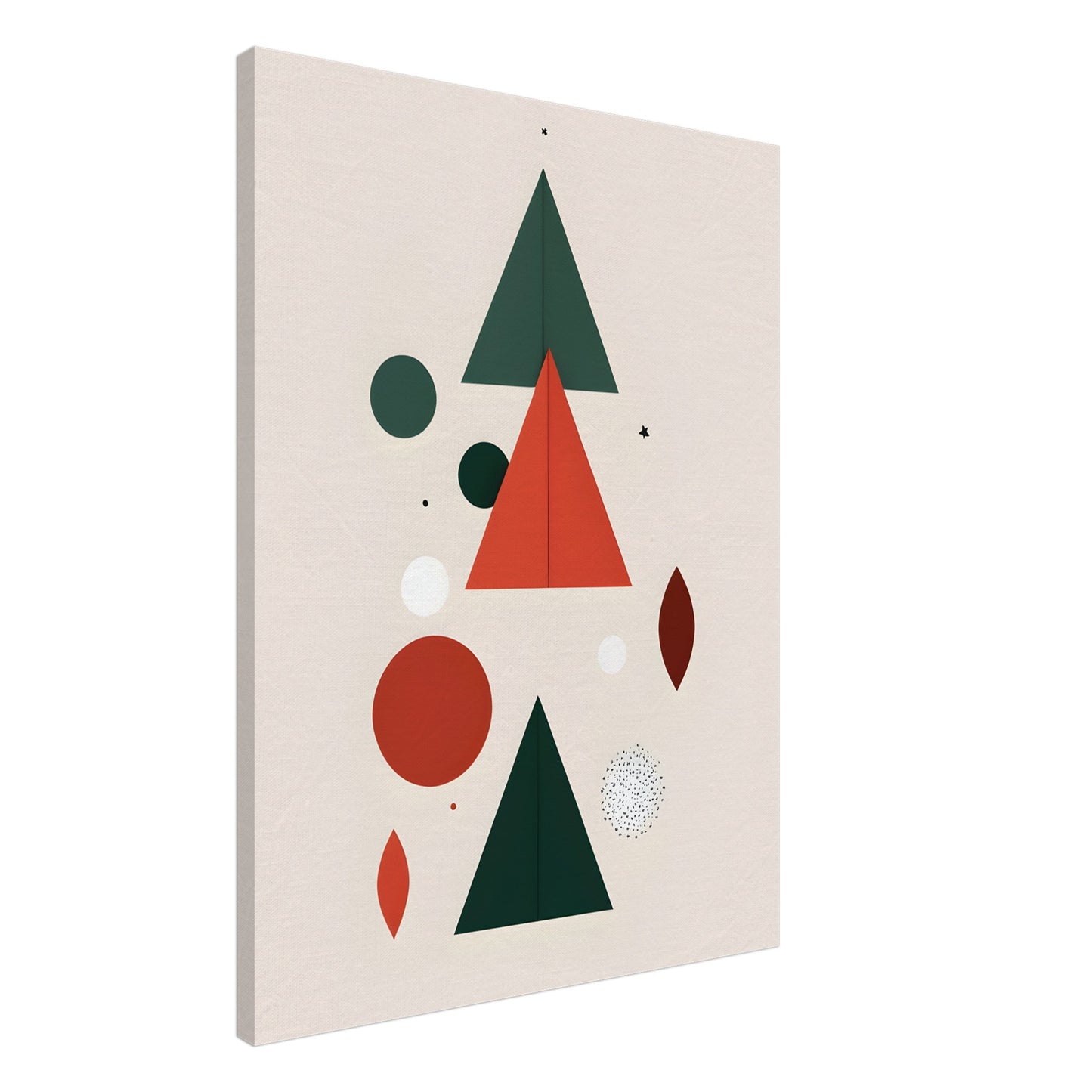 Triangular Harmony - Abstract Minimalist Christmas Wall Art