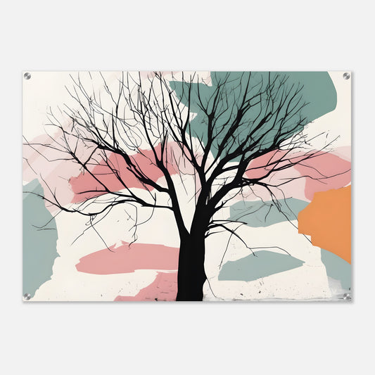 Tree Essence: Minimalist Abstract Wall Art