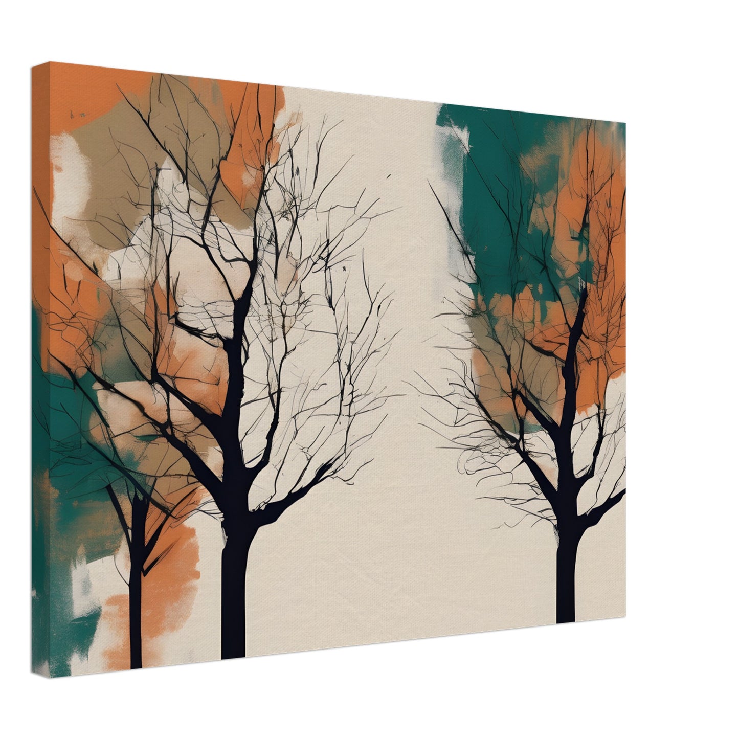 Nature's Silence - Abstract Tree Canvas Art