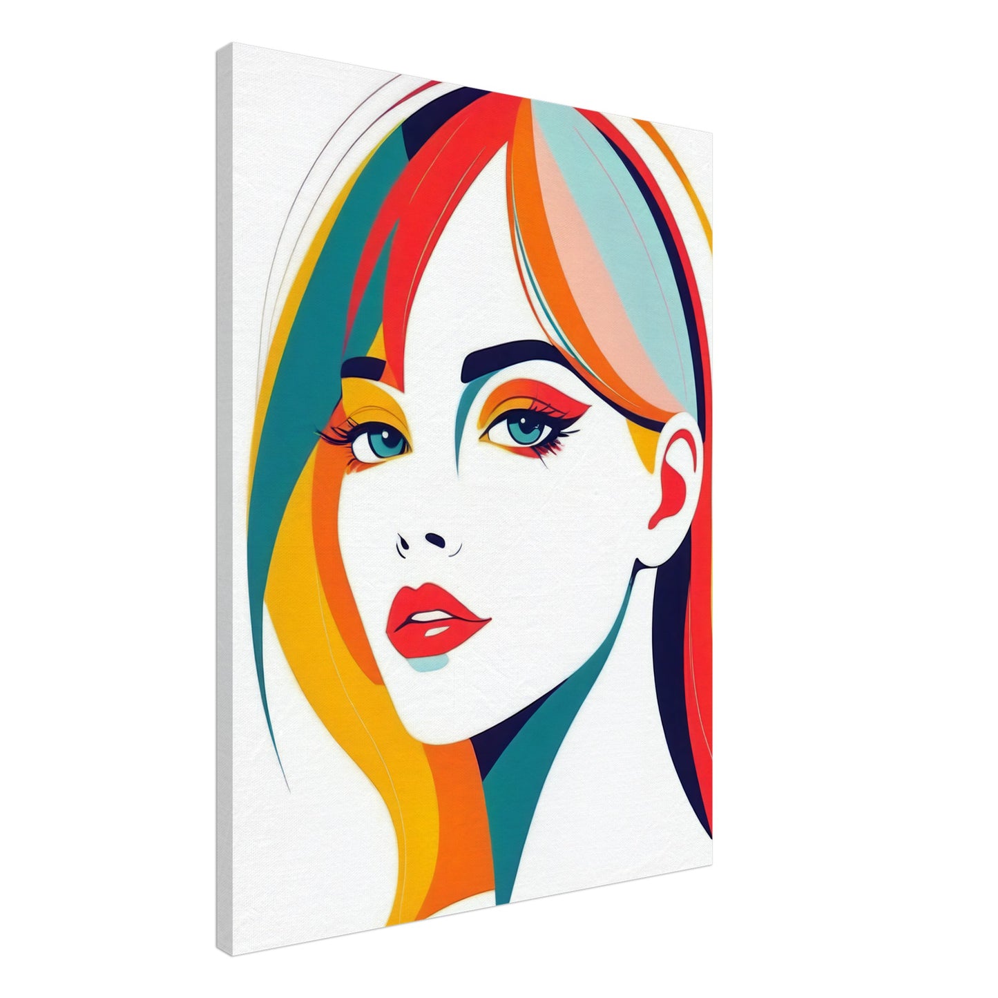 Vibrant Portrait - Bold Minimalist Abstract Wall Art