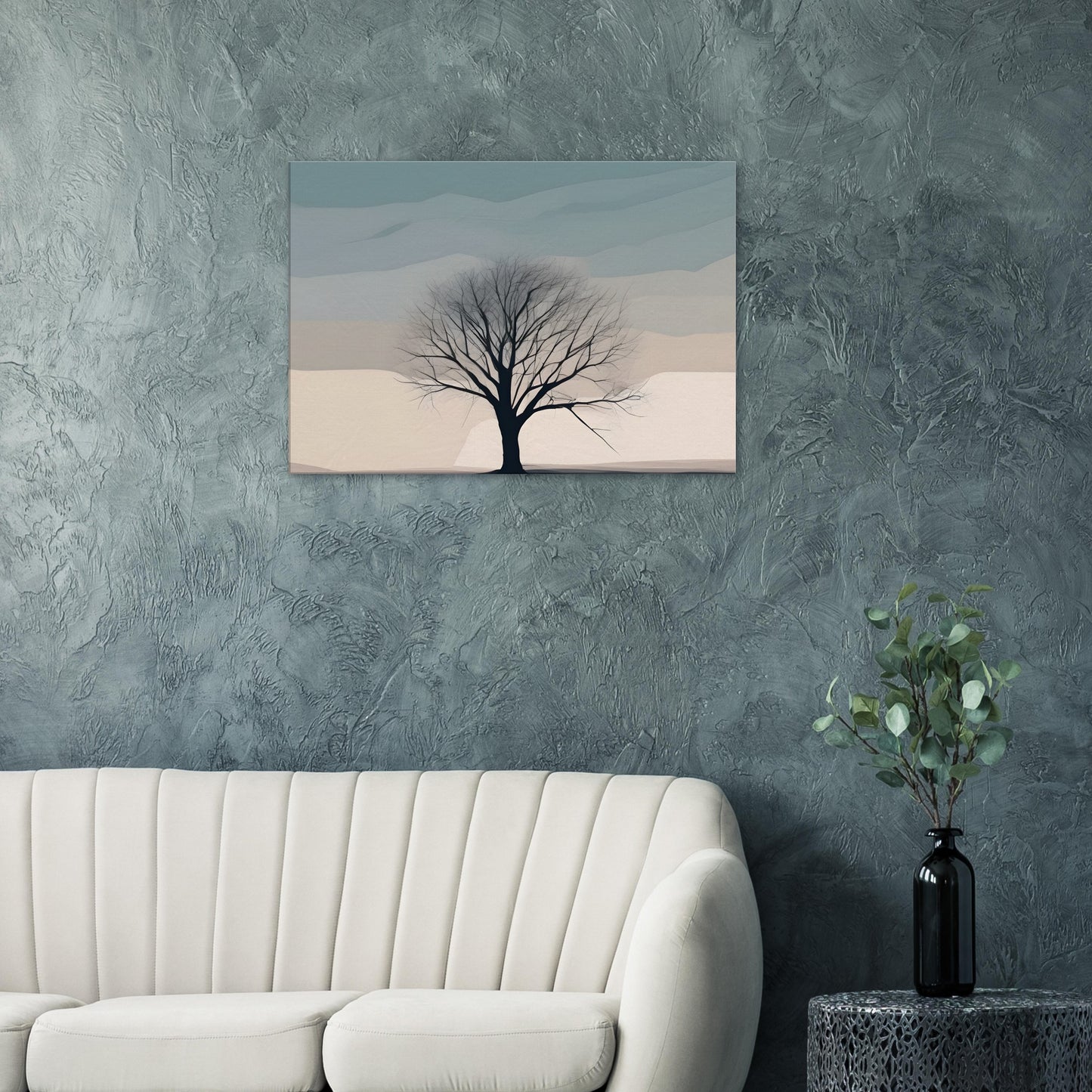 Solitude - Tranquil Tree Abstract Canvas Print