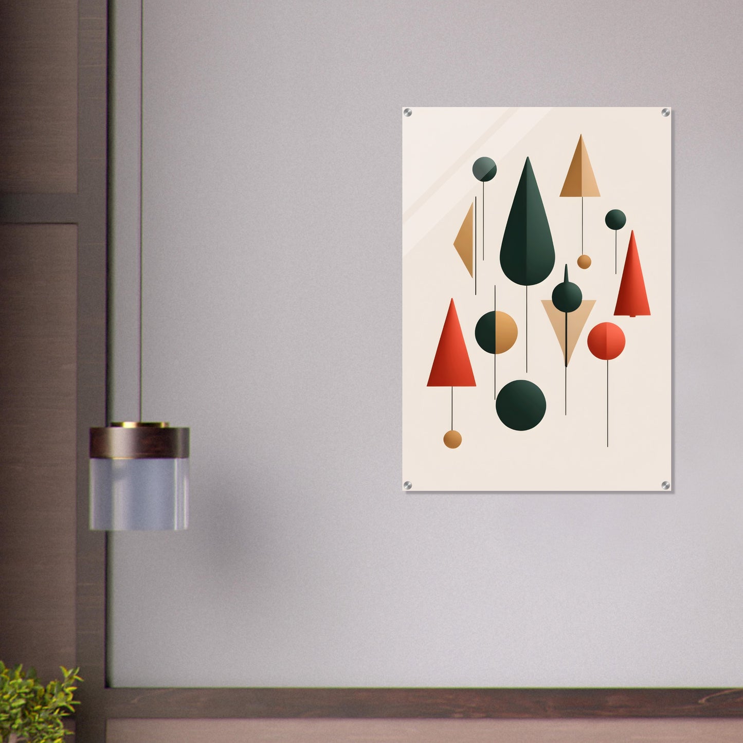 Whimsical Trees - Minimalist Abstract Christmas Artwork Perfect for Modern Spaces