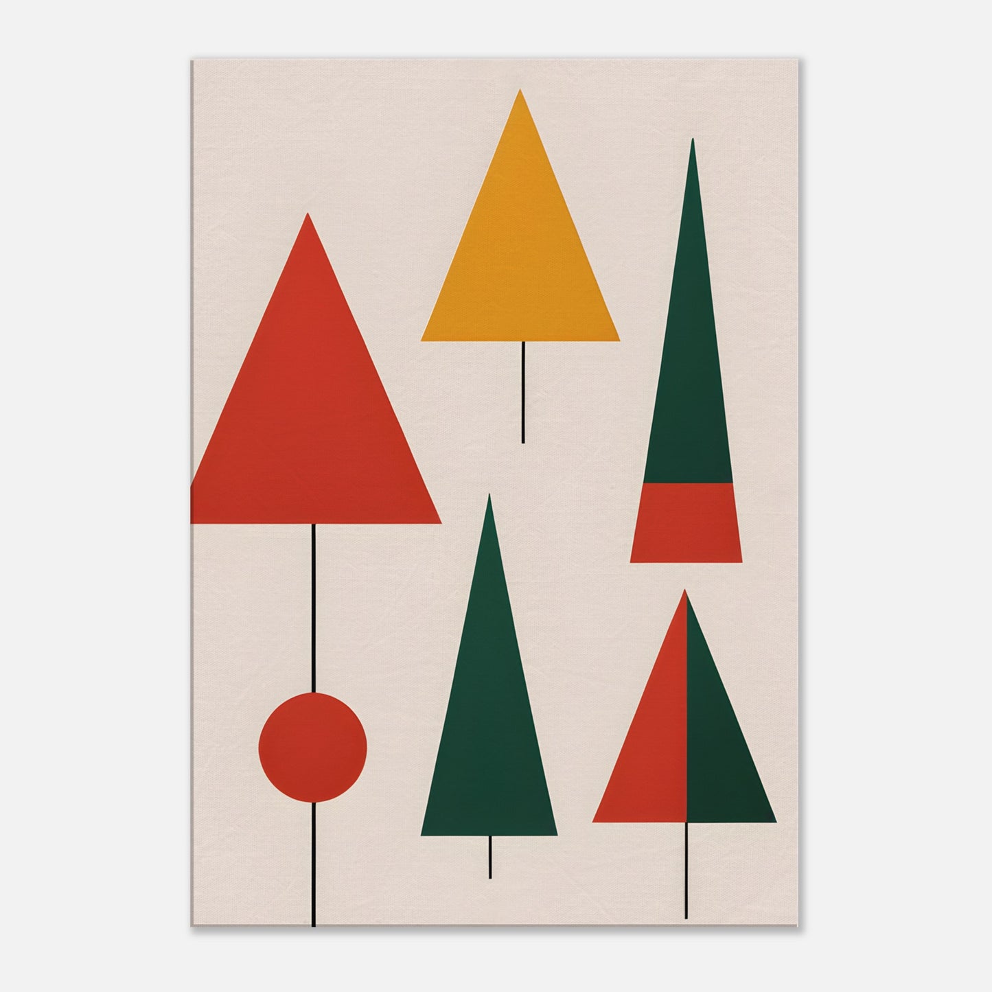 Festive Forest - Minimalist Abstract Christmas Canvas Print