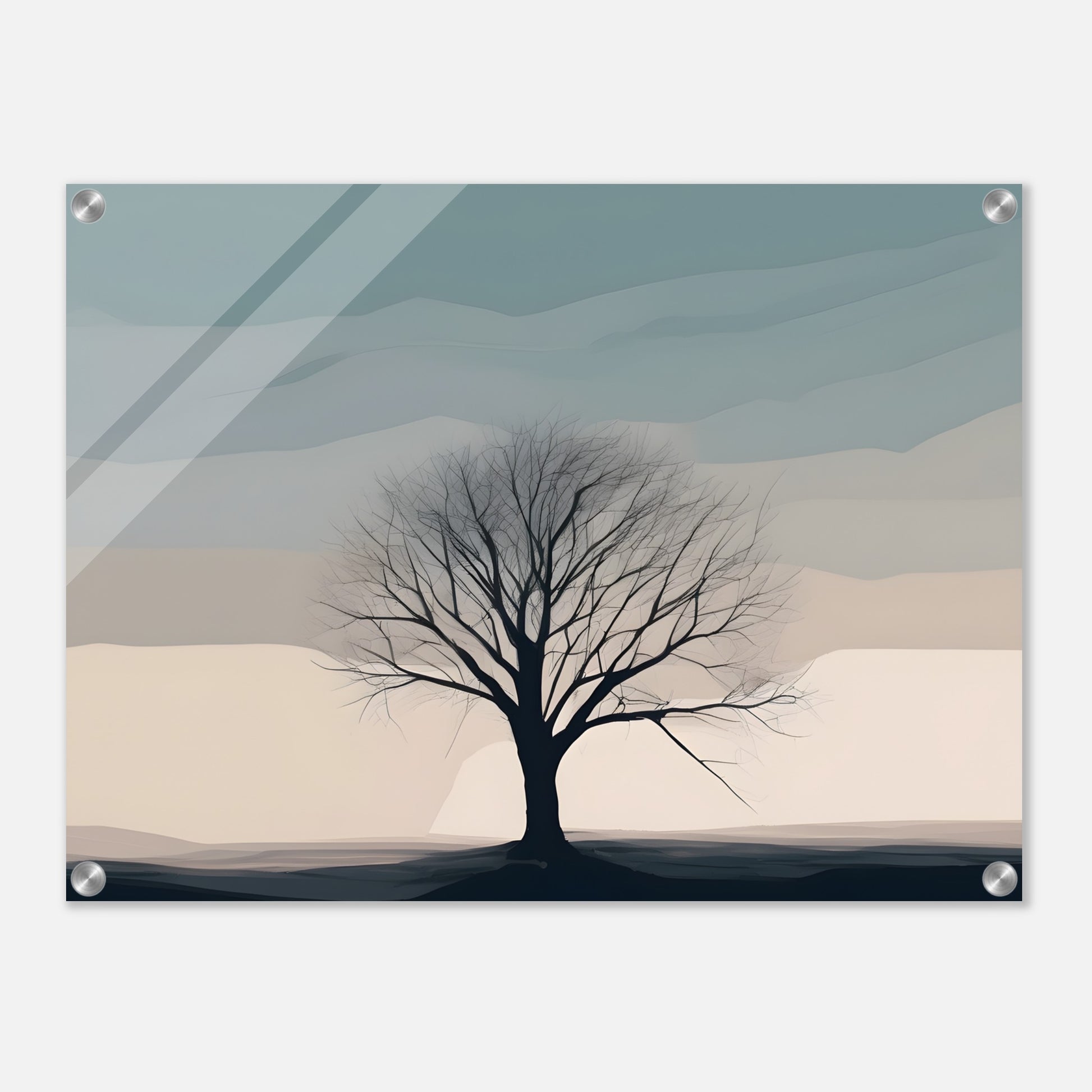 Silhouetted Serenity - Minimalist Abstract Wall Art for Tranquil Spaces