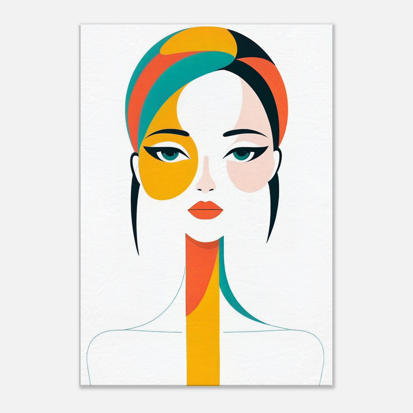 Essence - A Minimalist Abstract Portrait Canvas Print