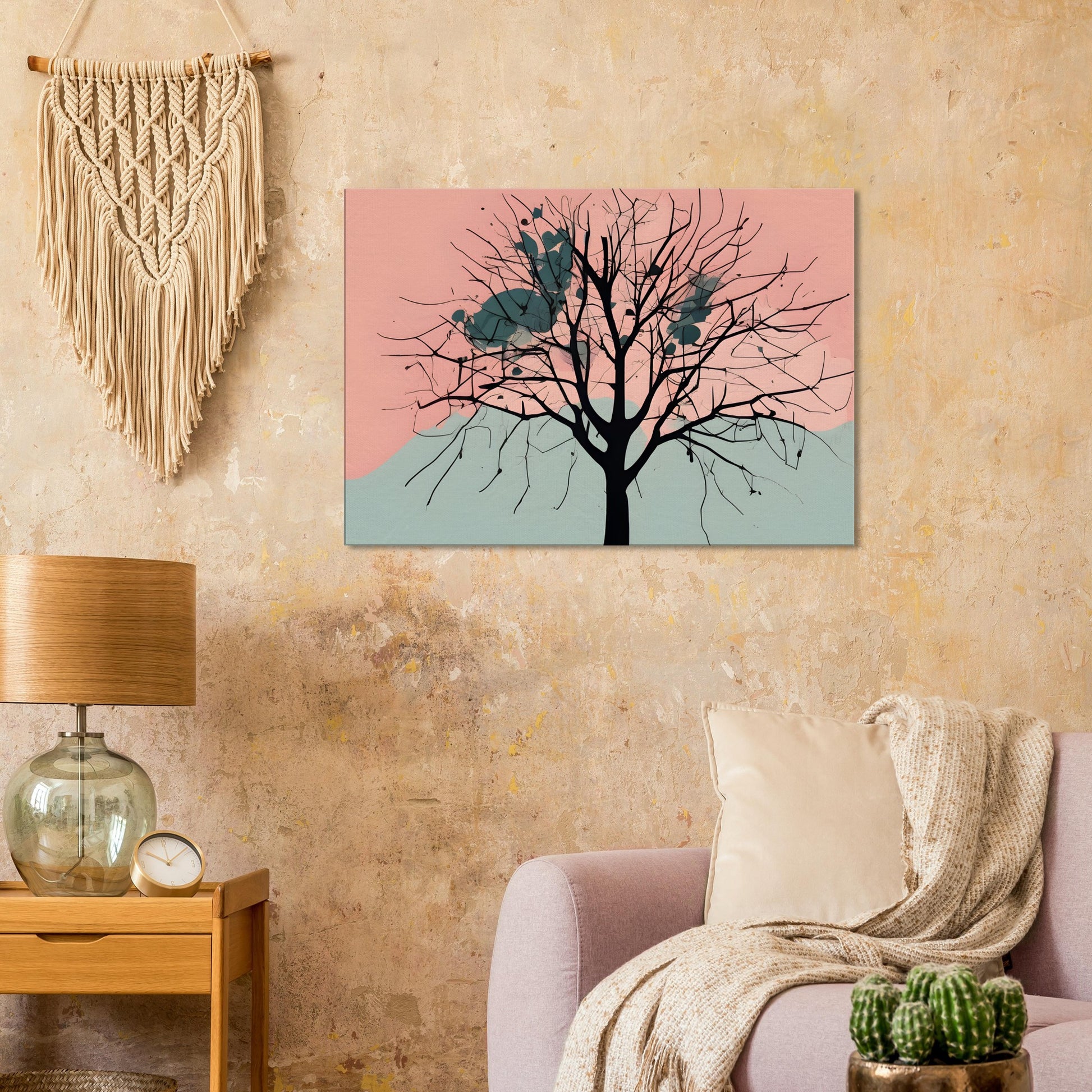 Solitary Essence - Minimalist Abstract Tree Art for Modern Decor