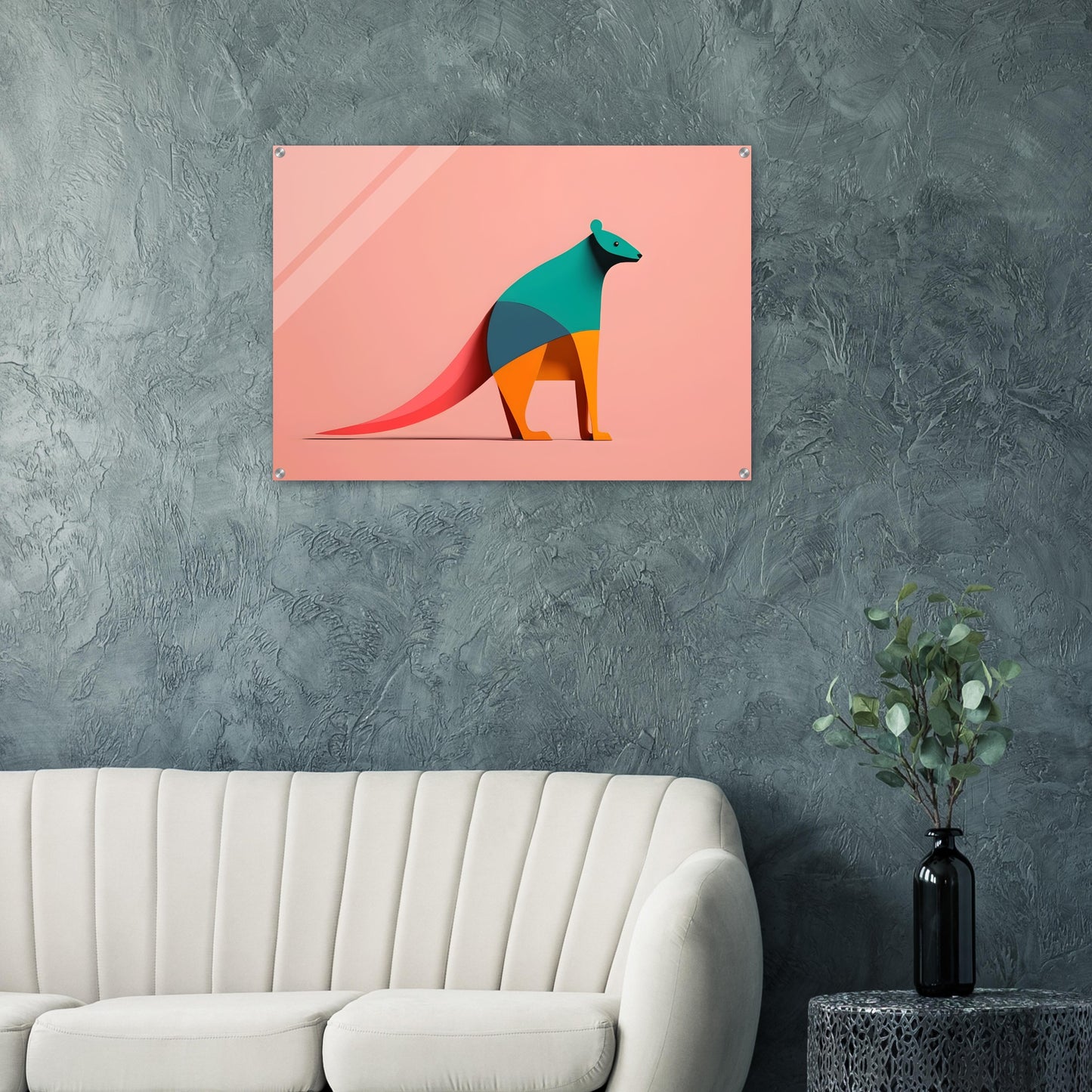 Kangaroo Essence - Minimalist Abstract Acrylic Print