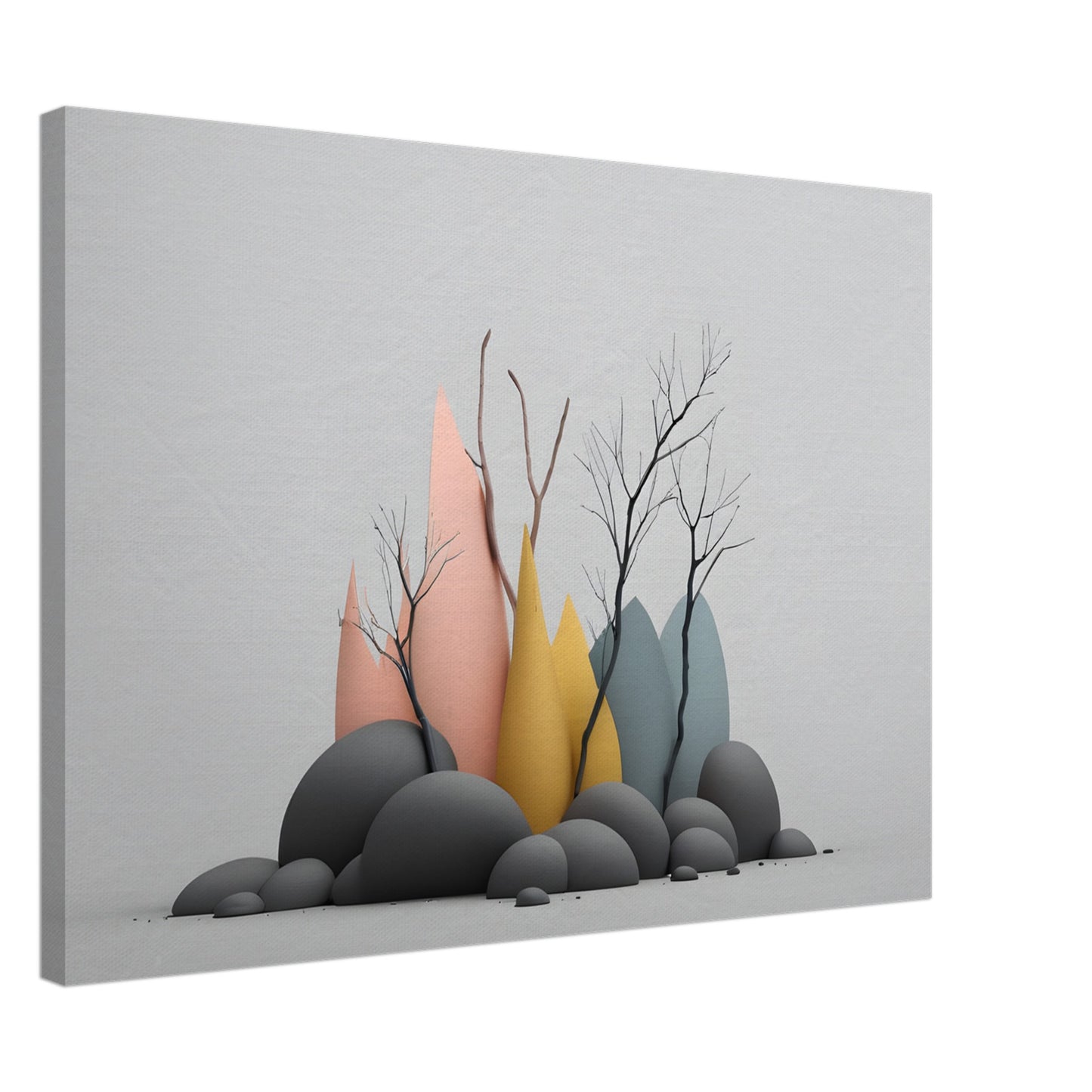 Minimalist Abstract Canvas Print - Serene Nature Scene