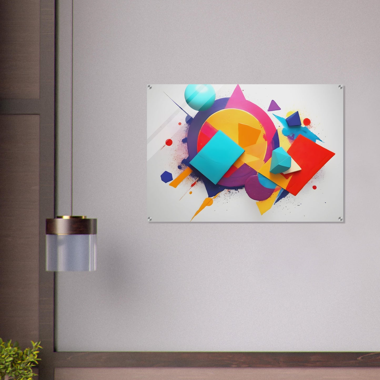 Vibrant Horizontal Minimalist Abstract Acrylic Art Print